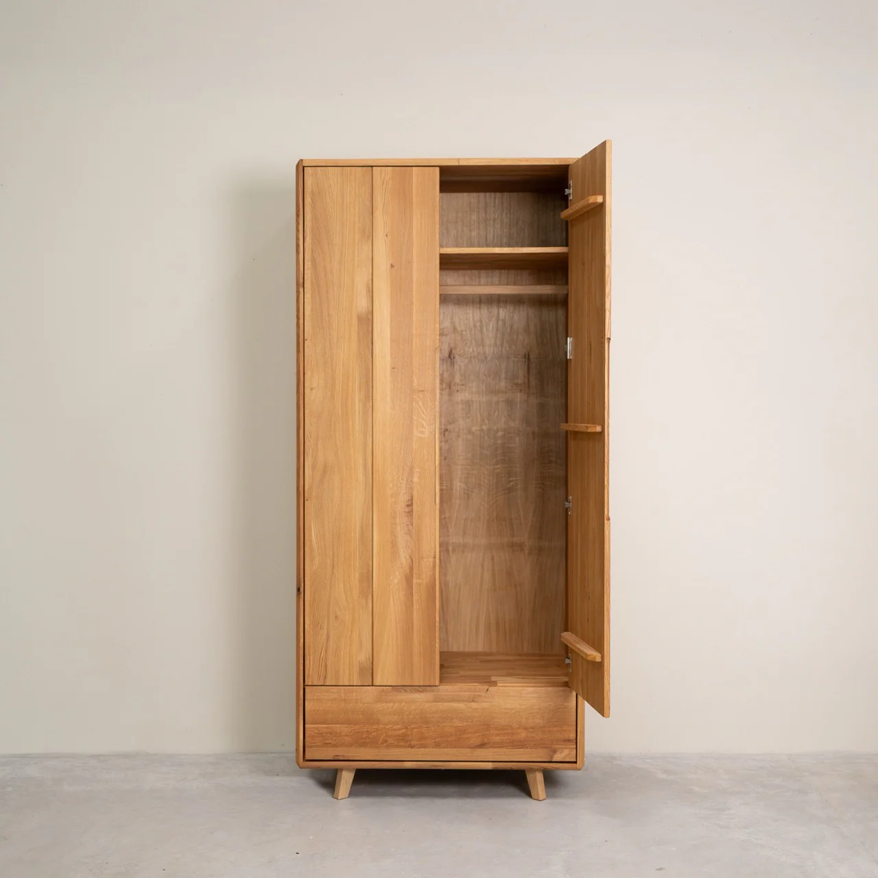 Armoire 2 portes en bois massif de chêne Genève - NordicStory - Image 3