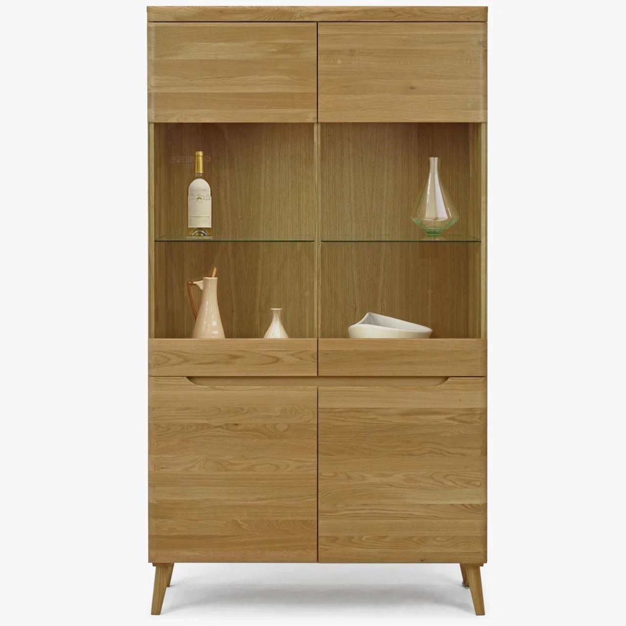 Buffet vitrine en bois massif de chêne Milan 2 - NordicStory - Image 3