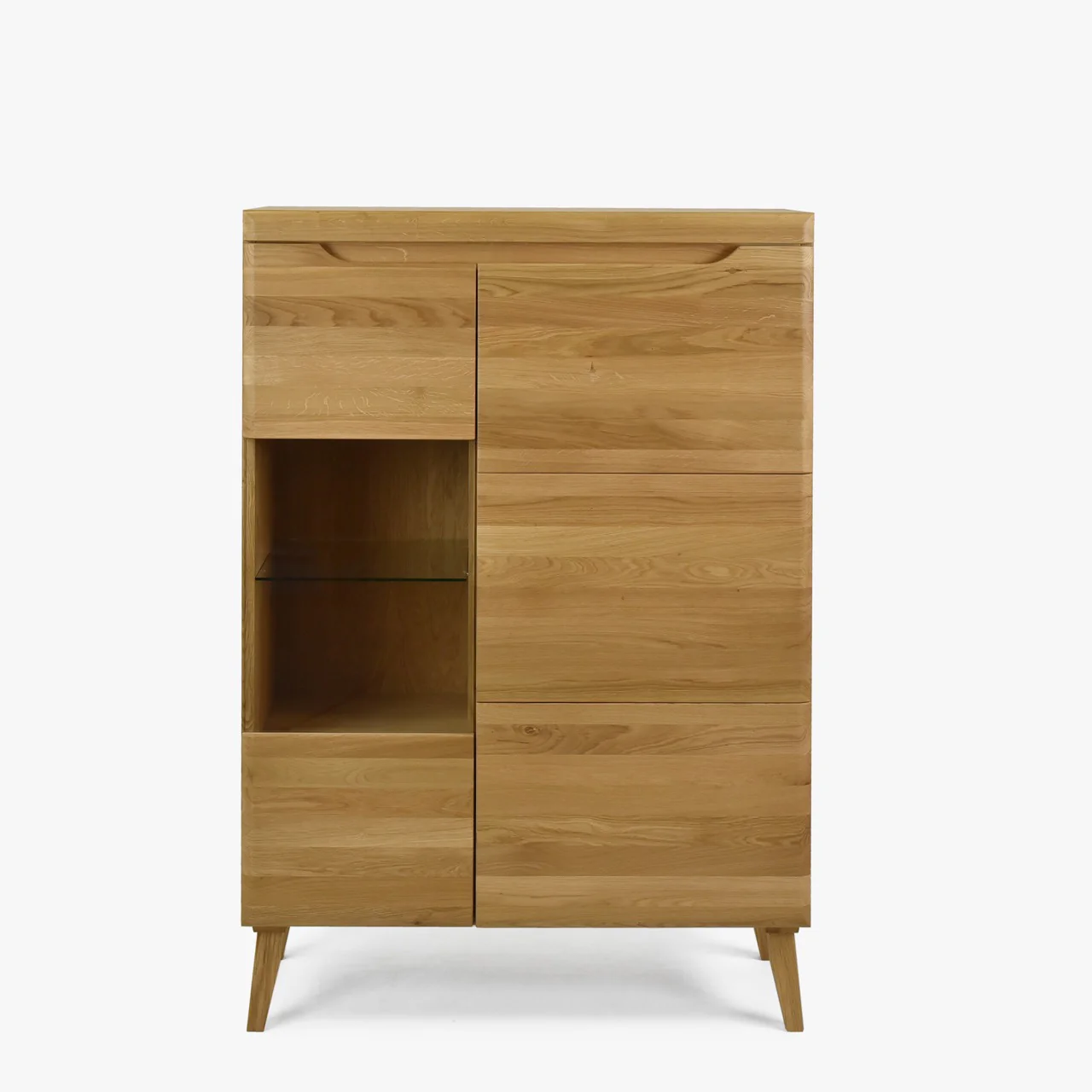 Buffet vitrine en bois massif de chêne Milan 3 - NordicStory - Image 6