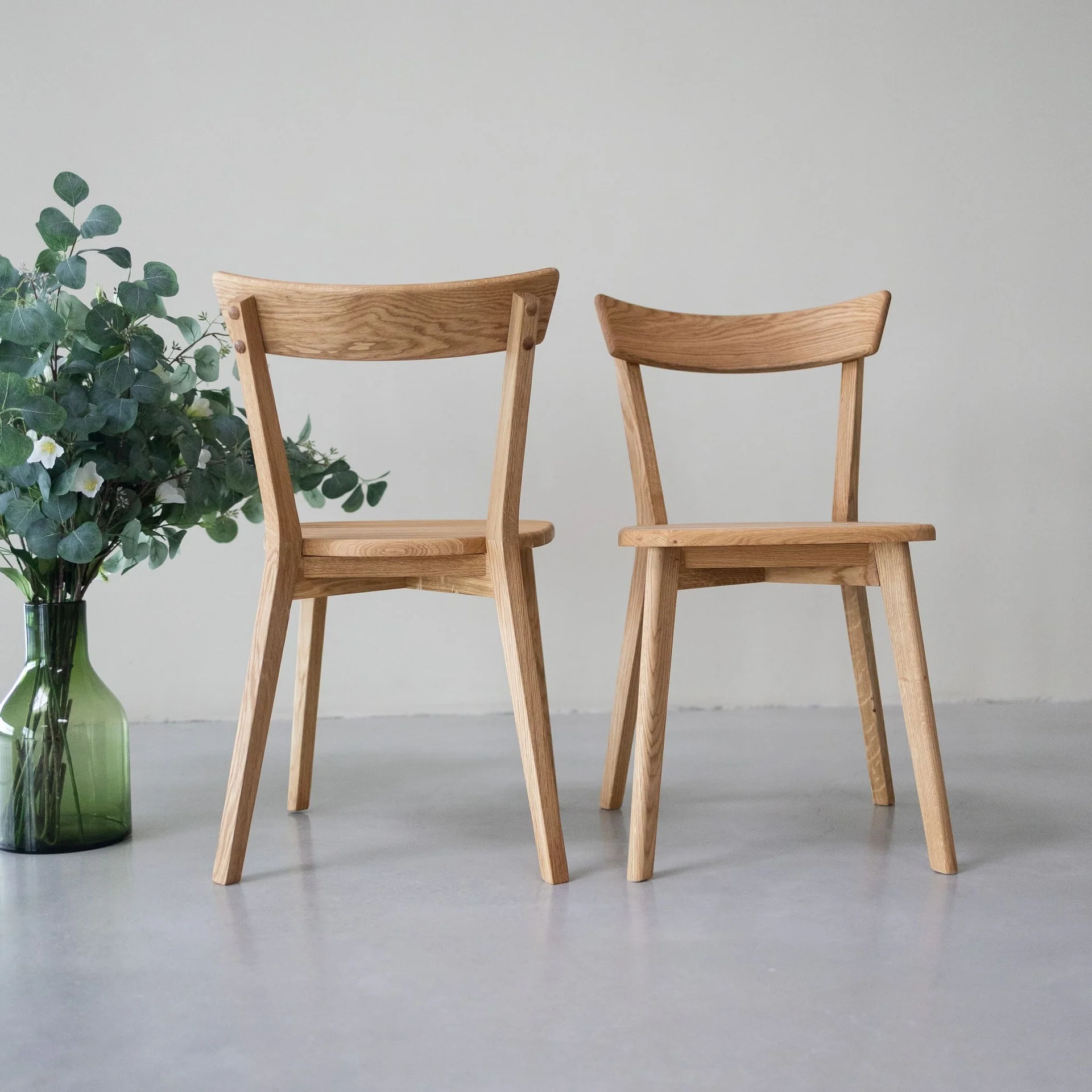 Chaise en bois massif de chêne Victoria - Lot de 2 ou 4 chaises. - VESKOR - Image 5