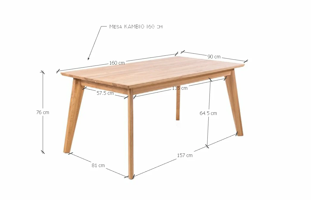 Table à manger extensible en bois massif avec 2 rallonges KAMBIO 2 - KARPIS - Image 10