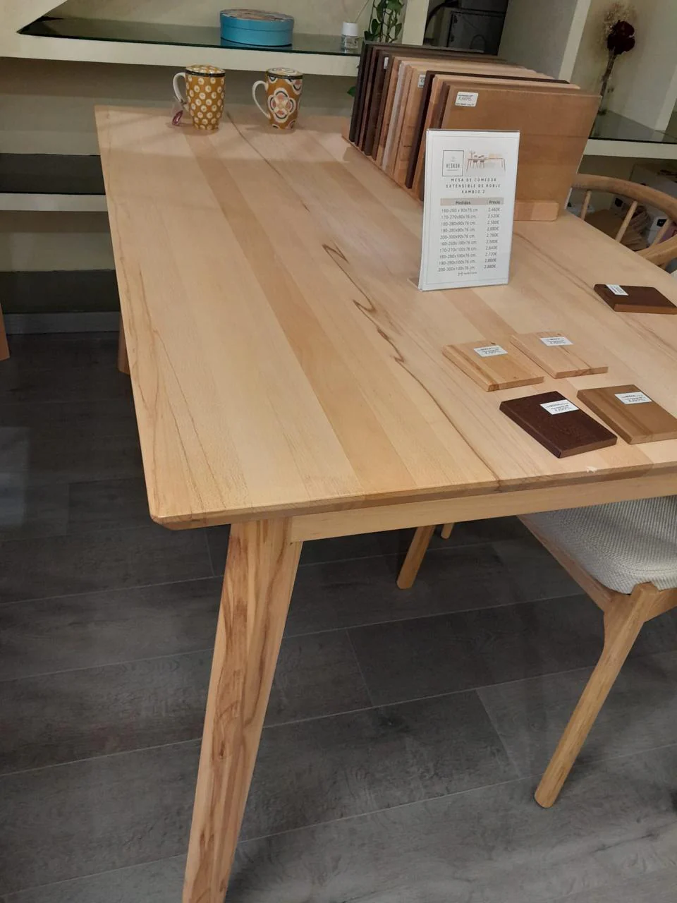 Table à manger extensible en bois massif avec 2 rallonges KAMBIO 2 - KARPIS - Image 11