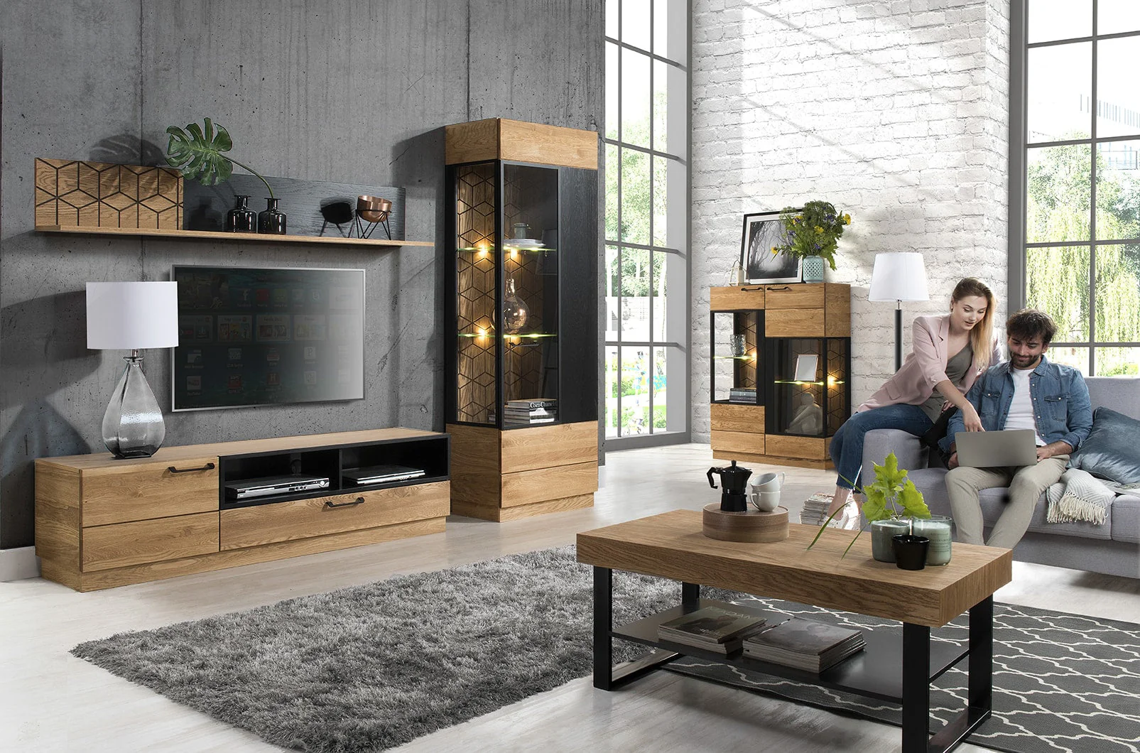 Vitrine en bois de chêne Mozaik 12 - LoftStory - Image 7