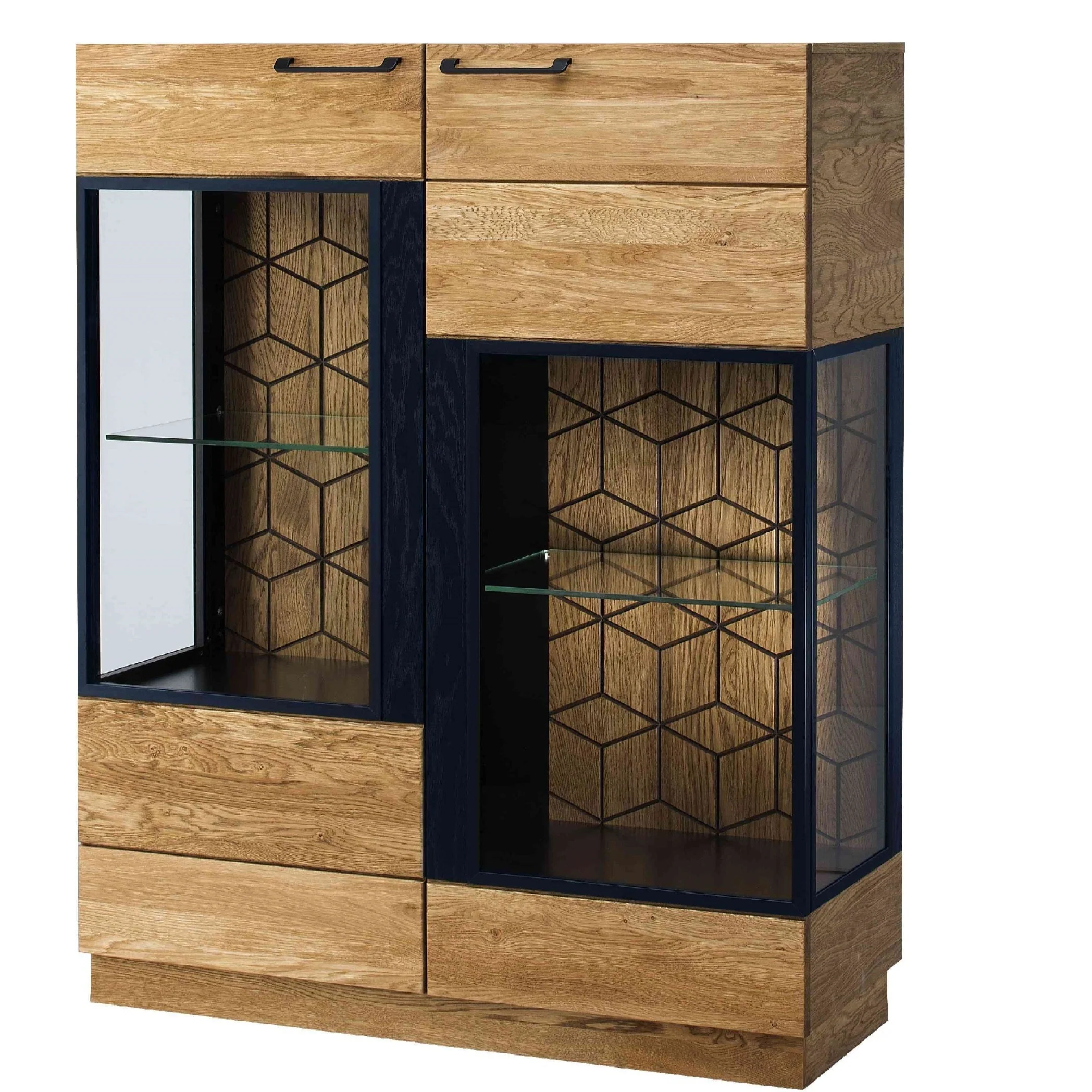 Vitrine en bois de chêne Mozaik 15 - LoftStory