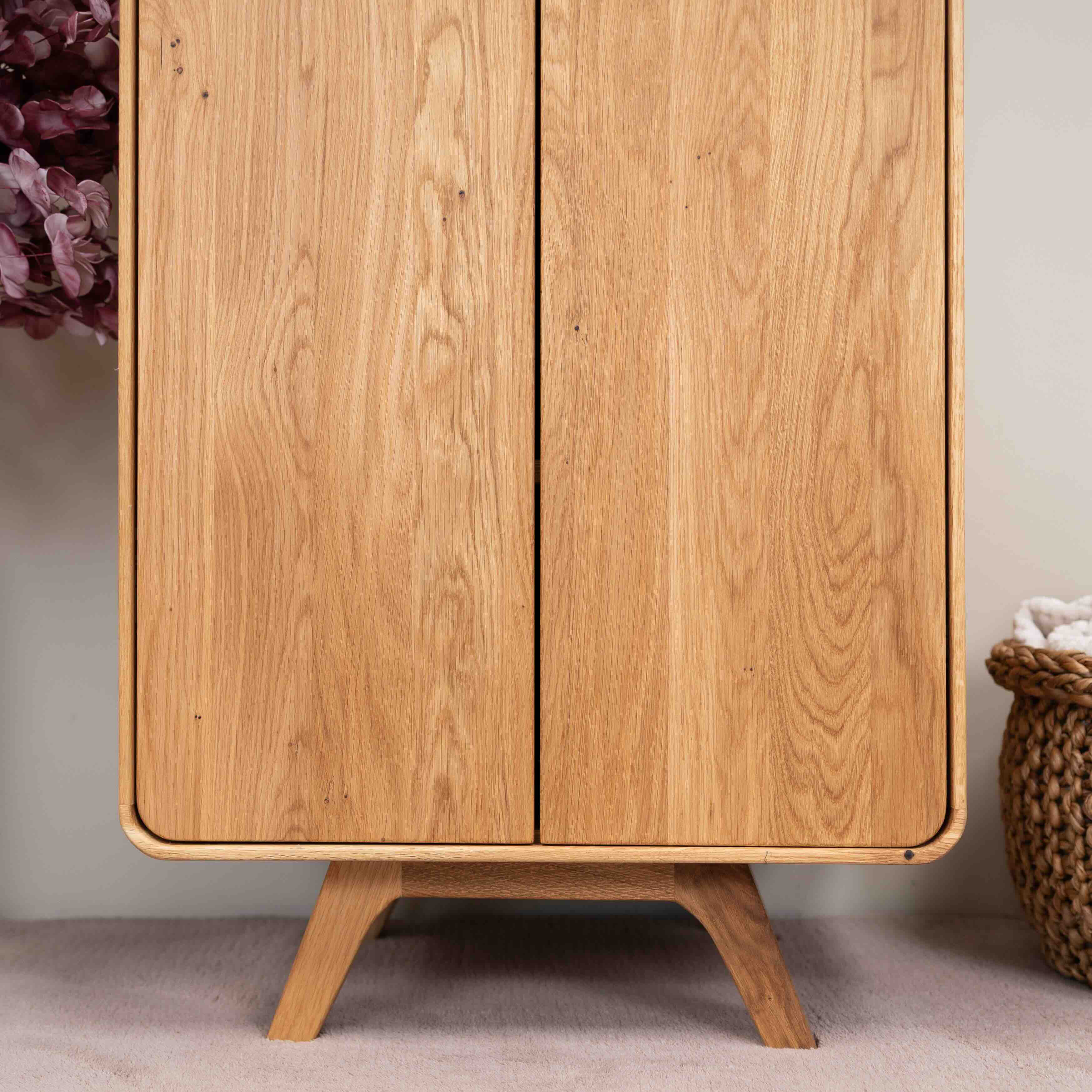 Armoire 2 portes en bois massif de chêne Genève - NordicStory - Image 17
