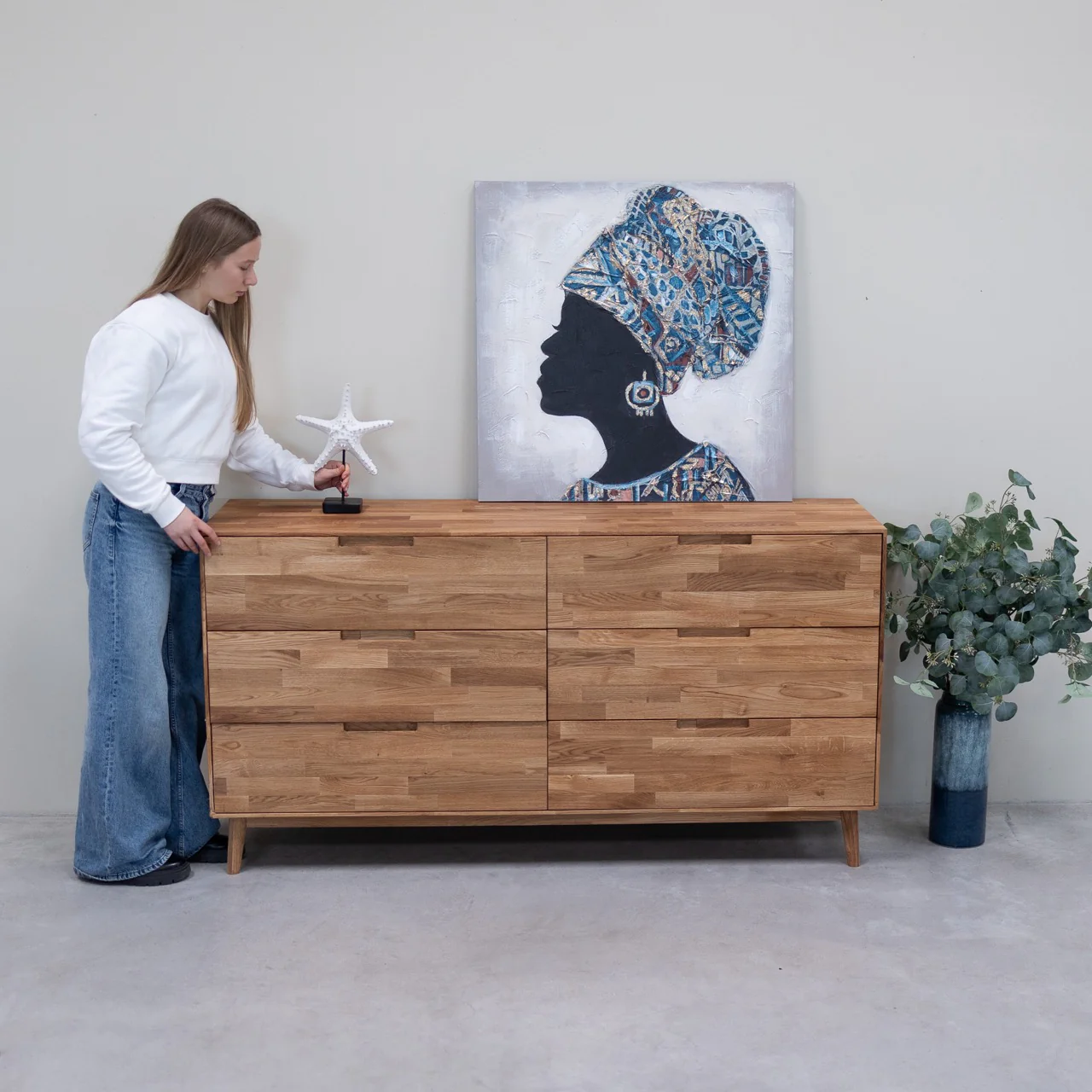 Buffet commode en bois massif de chêne Escandi 4 - NordicStory - Image 13