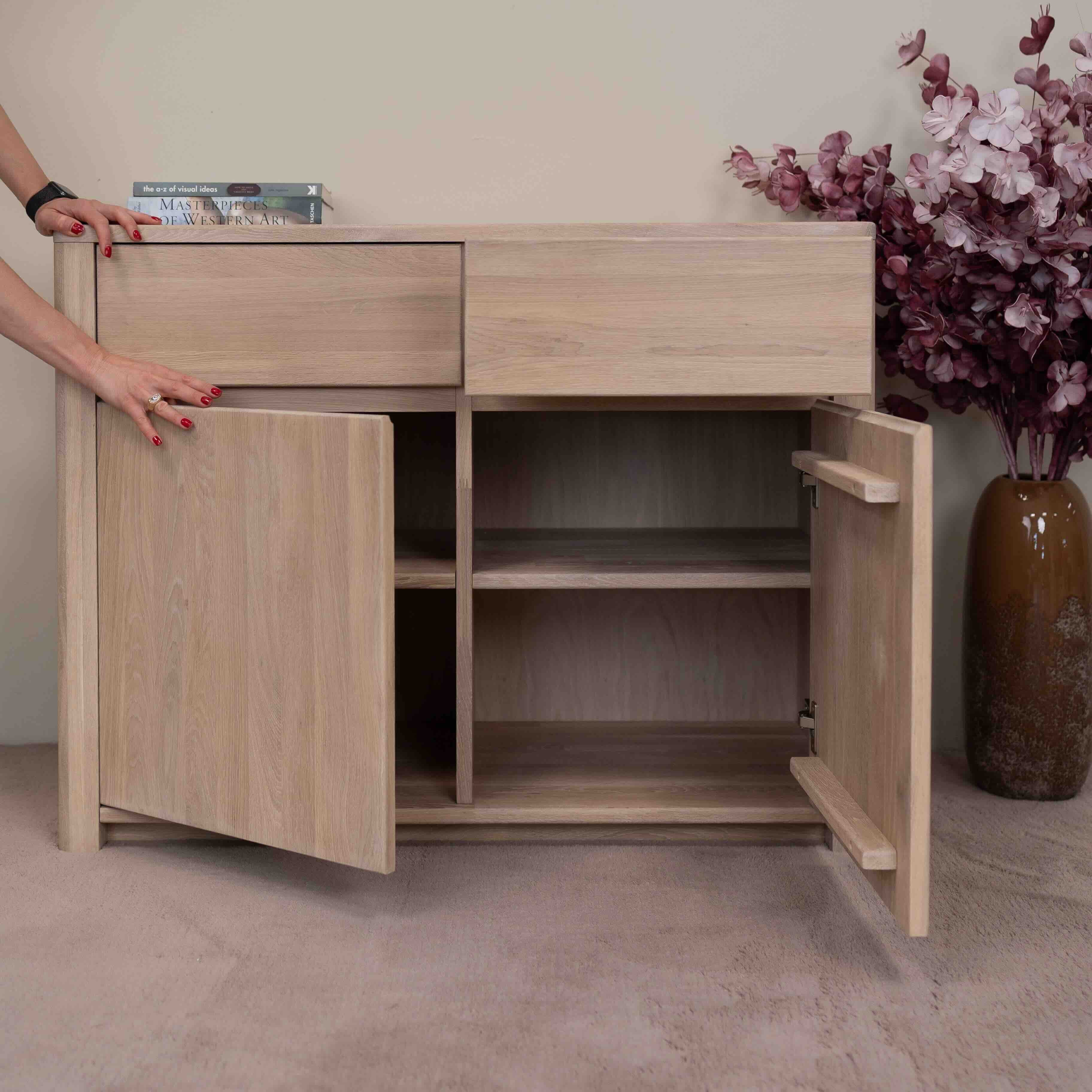 Buffet commode en bois massif de chêne Elsa 2 - NordicStory - Image 10