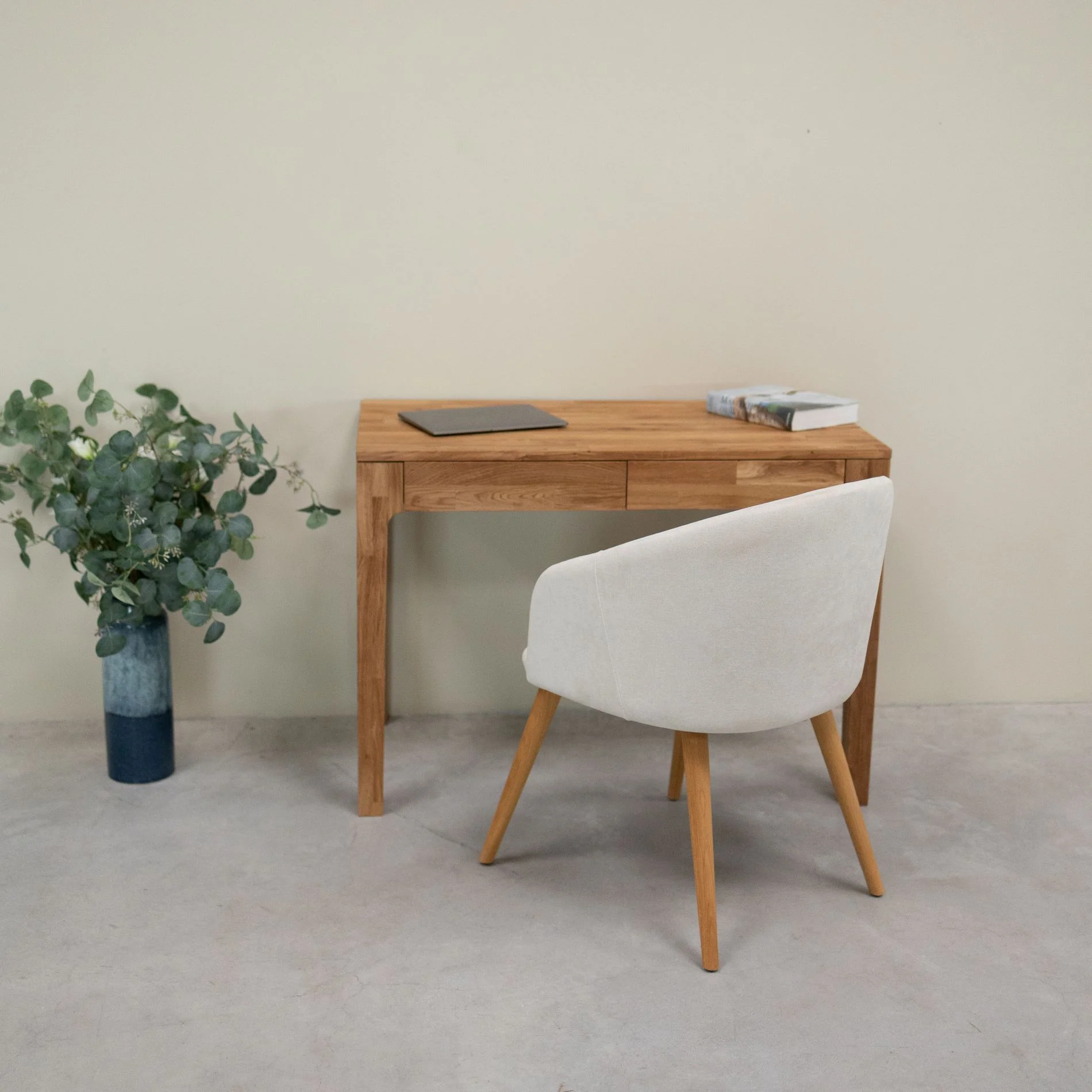 Bureau console en bois massif de chêne Axel I - NordicStory - Image 10