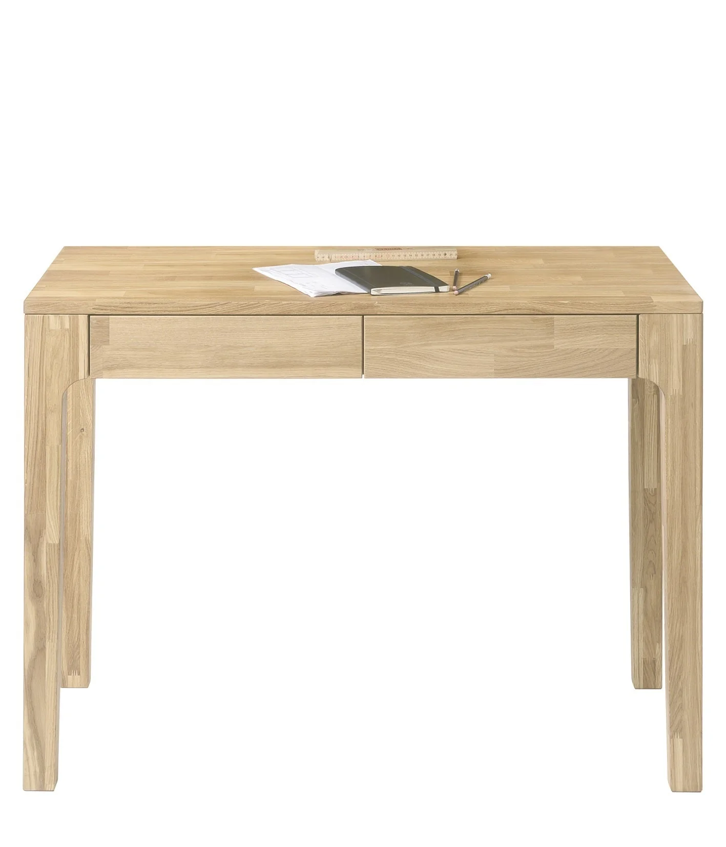 Bureau console en bois massif de chêne Axel I - NordicStory - Image 11
