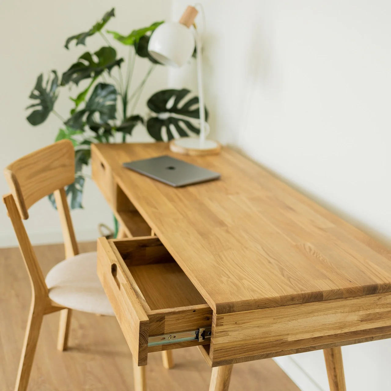 Bureau console en bois massif de chêne Escandi 5 - NordicStory - Image 7
