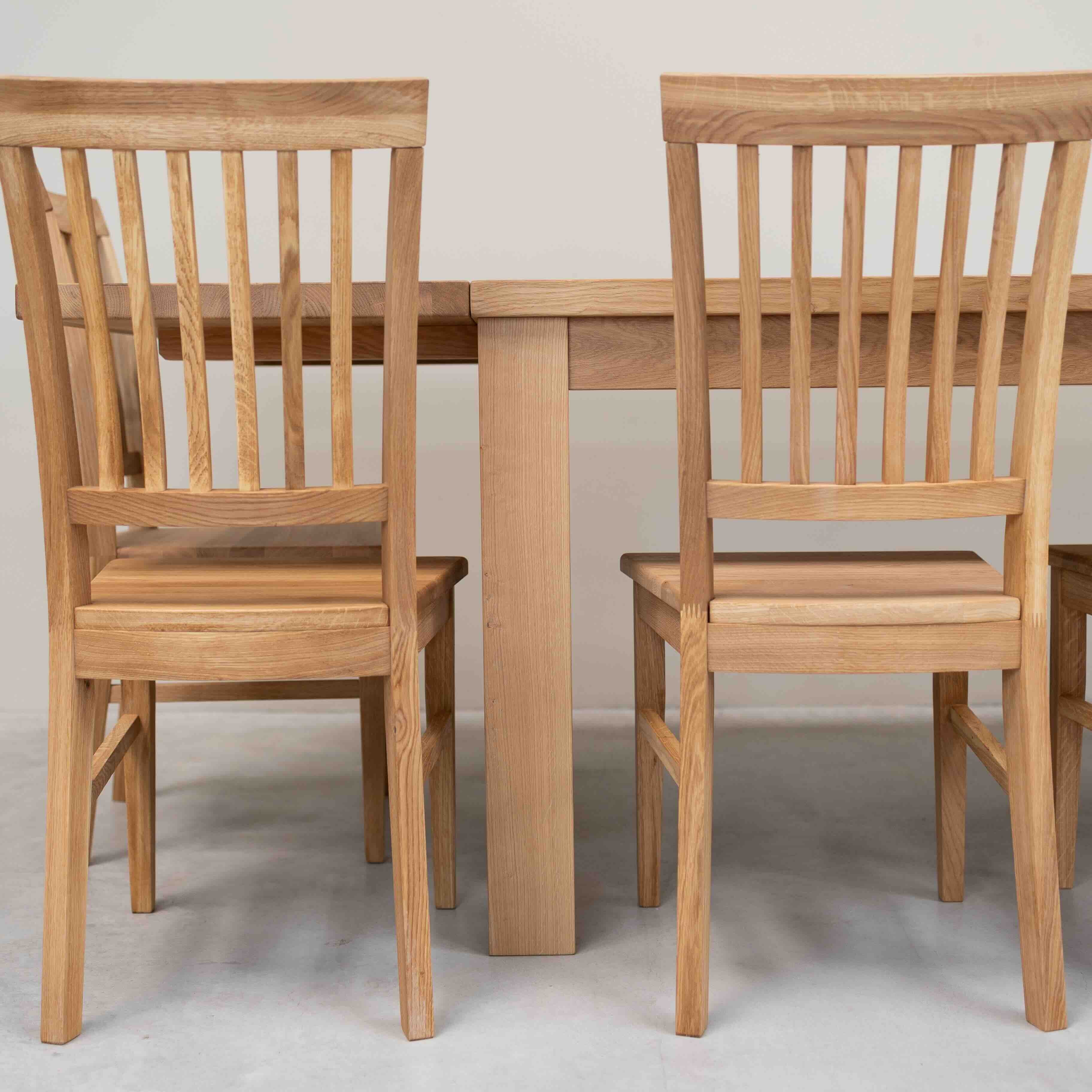 Chaise de salle à manger en bois massif de chêne Provence – Lot de 2 ou 4 chaises - NordicStory - Image 10
