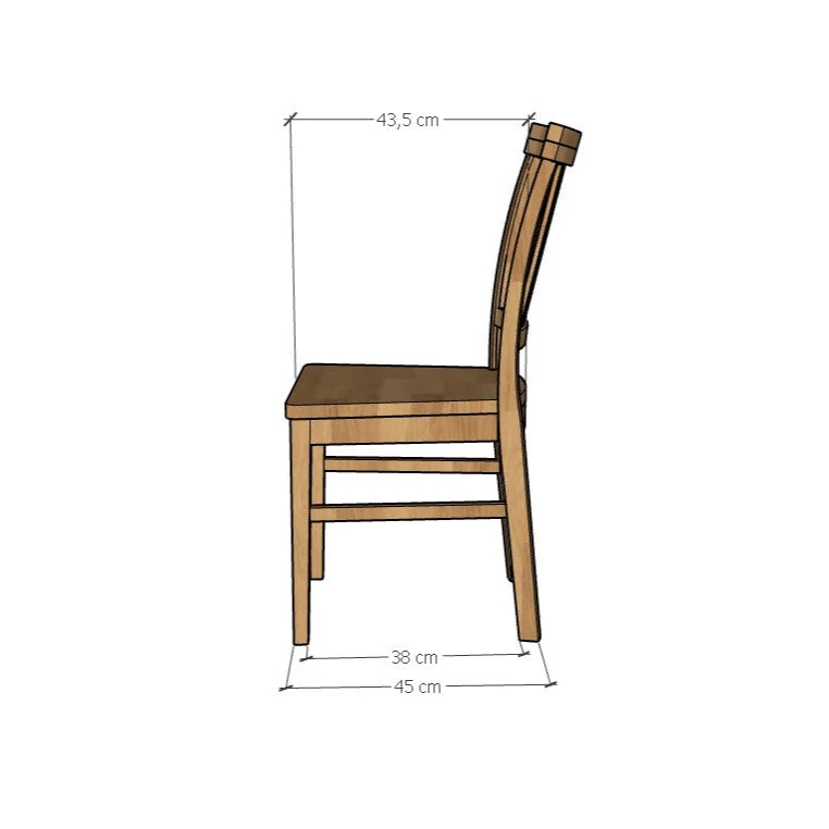 Chaise de salle à manger en bois massif de chêne Provence – Lot de 2 ou 4 chaises - NordicStory - Image 13