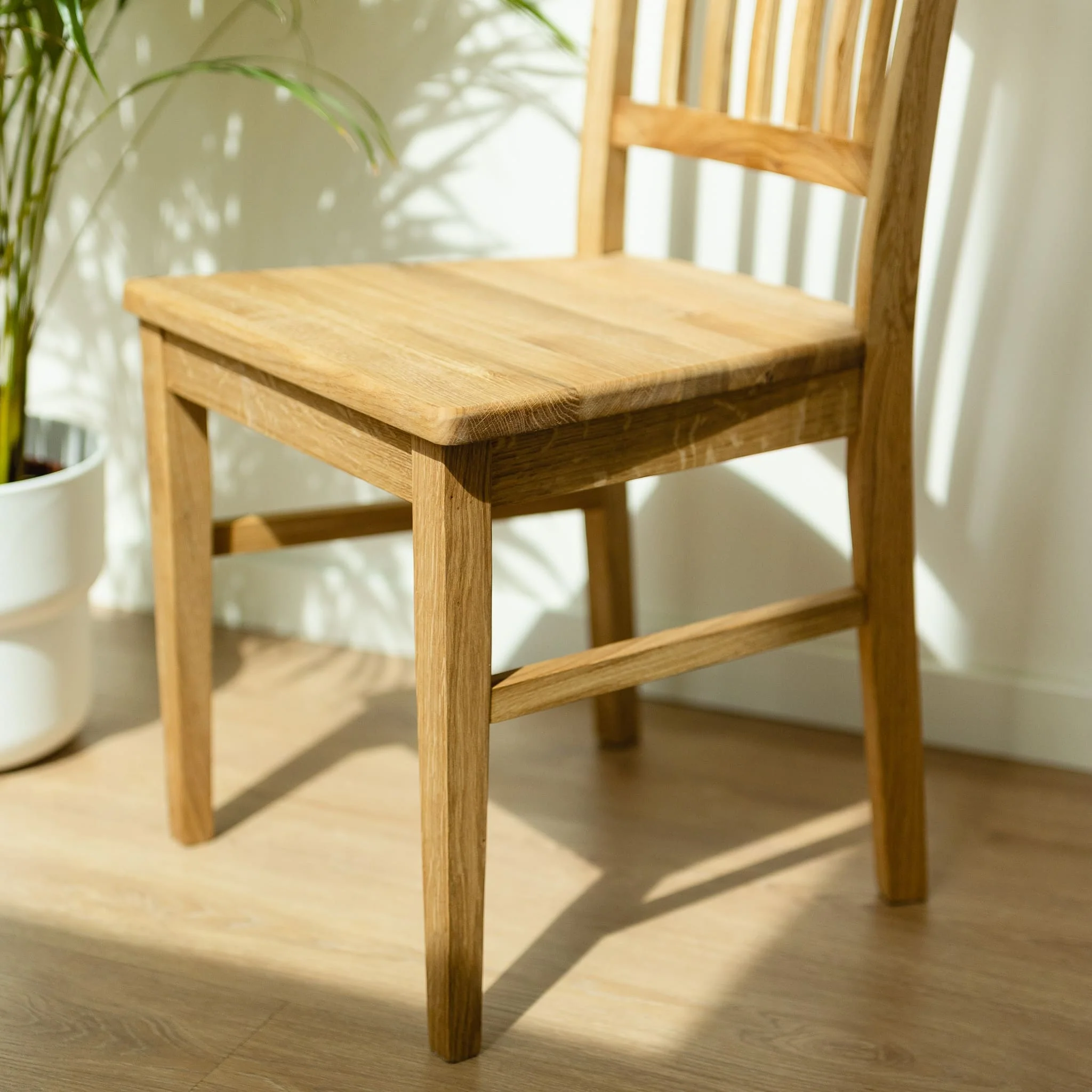 Chaise de salle à manger en bois massif de chêne Provence – Lot de 2 ou 4 chaises - NordicStory - Image 3
