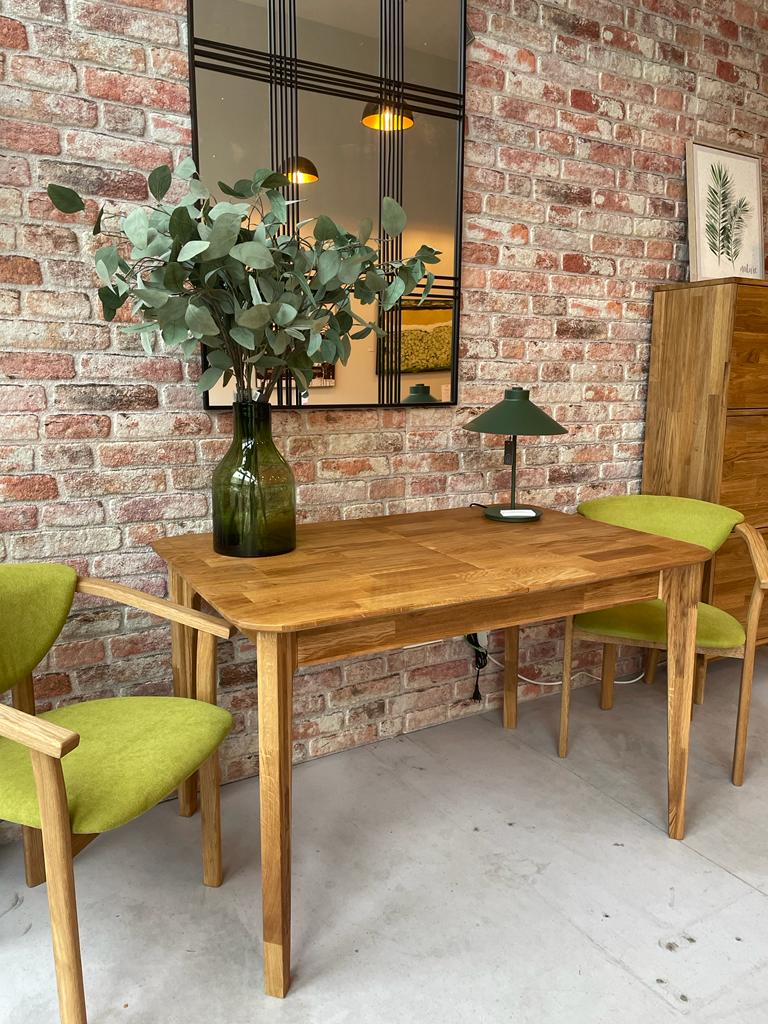 Chaise de salle à manger en bois massif de chêne Alexis, revêtement en tissu Vert Pomme – Lot de 2 ou 4 chaises - NordicStory - Image 8