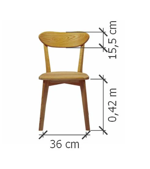 Chaise de salle à manger en bois massif de chêne Isku – Lot de 2 ou 4 chaises - NordicStory - Image 16