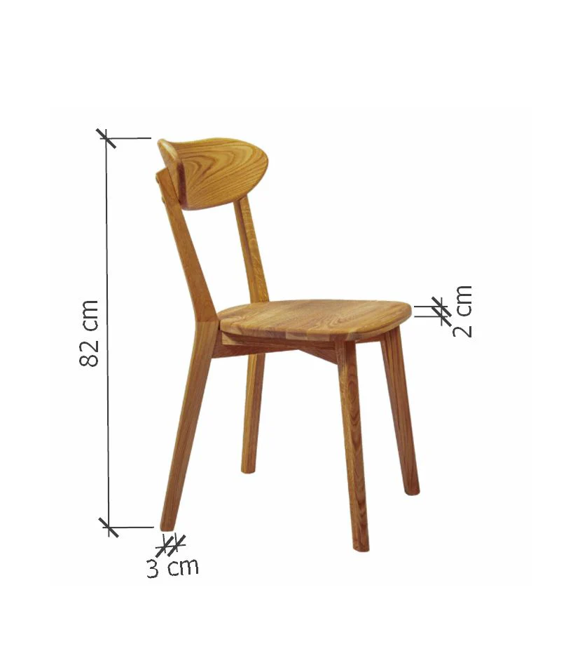 Chaise de salle à manger en bois massif de chêne Isku – Lot de 2 ou 4 chaises - NordicStory - Image 19