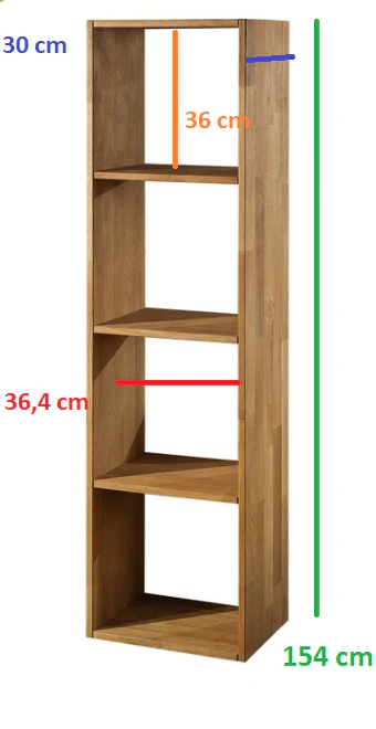 Etagère bibliothèque en bois massif de chêne Danemark 1 – NordicStory - Image 4