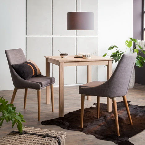 Table à manger en bois massif de chêne Lemsiwood - NordicStory - Image 3