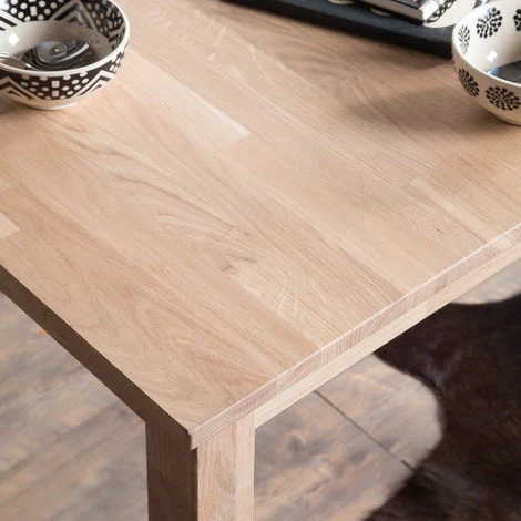 Table à manger en bois massif de chêne Lemsiwood - NordicStory - Image 4