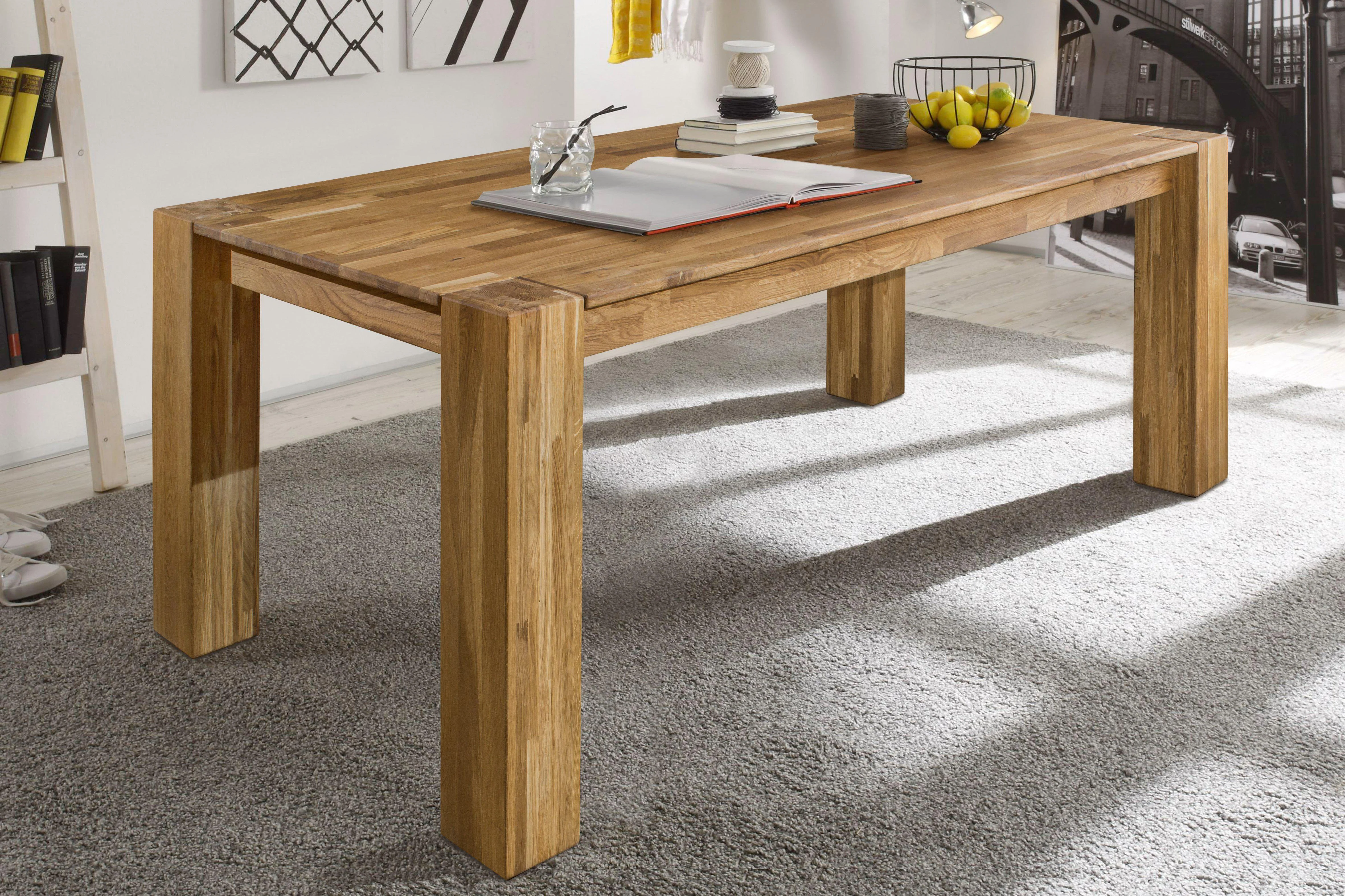 Table à manger en bois massif de chêne Mauritz 3 - NordicStory - Image 9