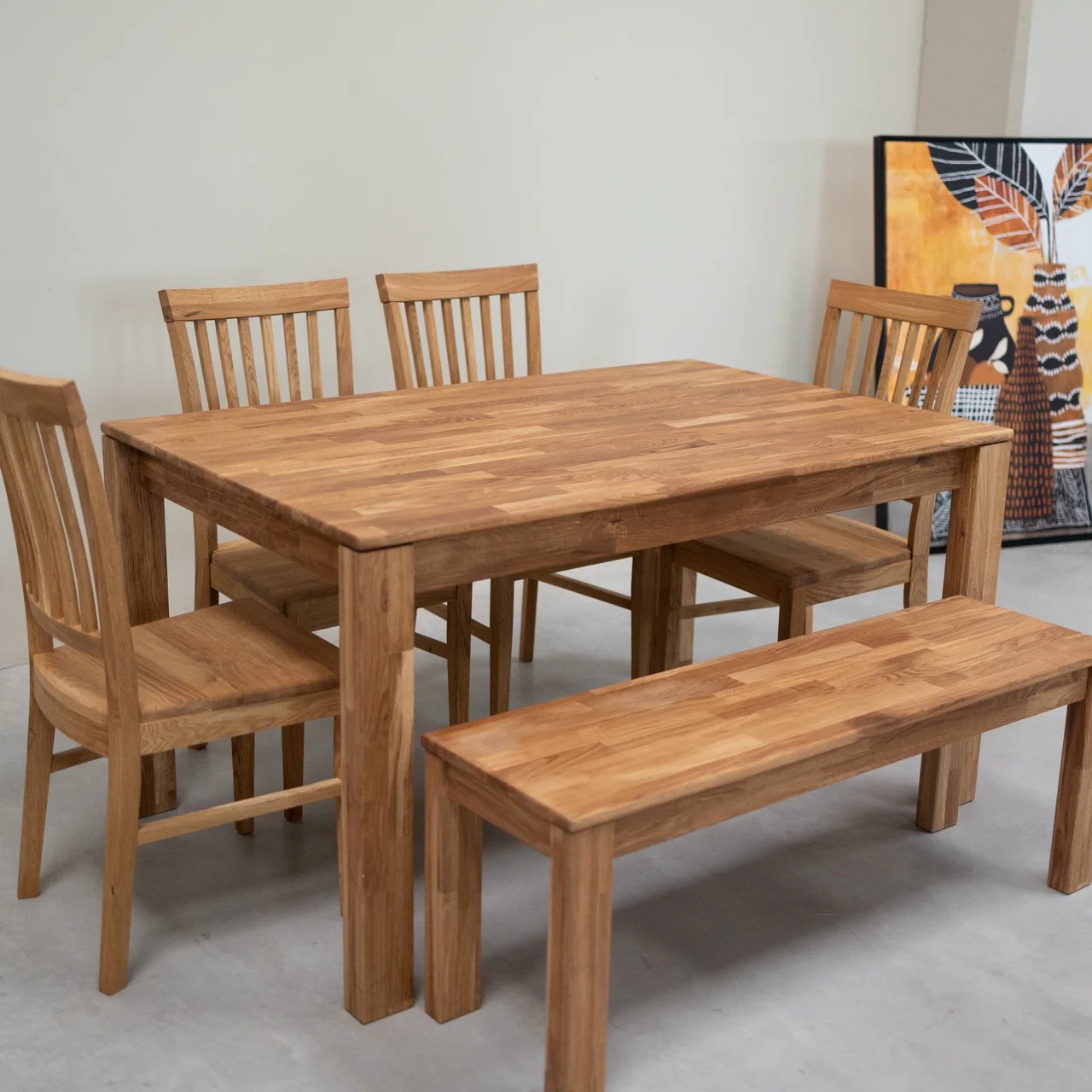 Table à manger en bois massif de chêne Mauritz 4 - NordicStory - Image 9