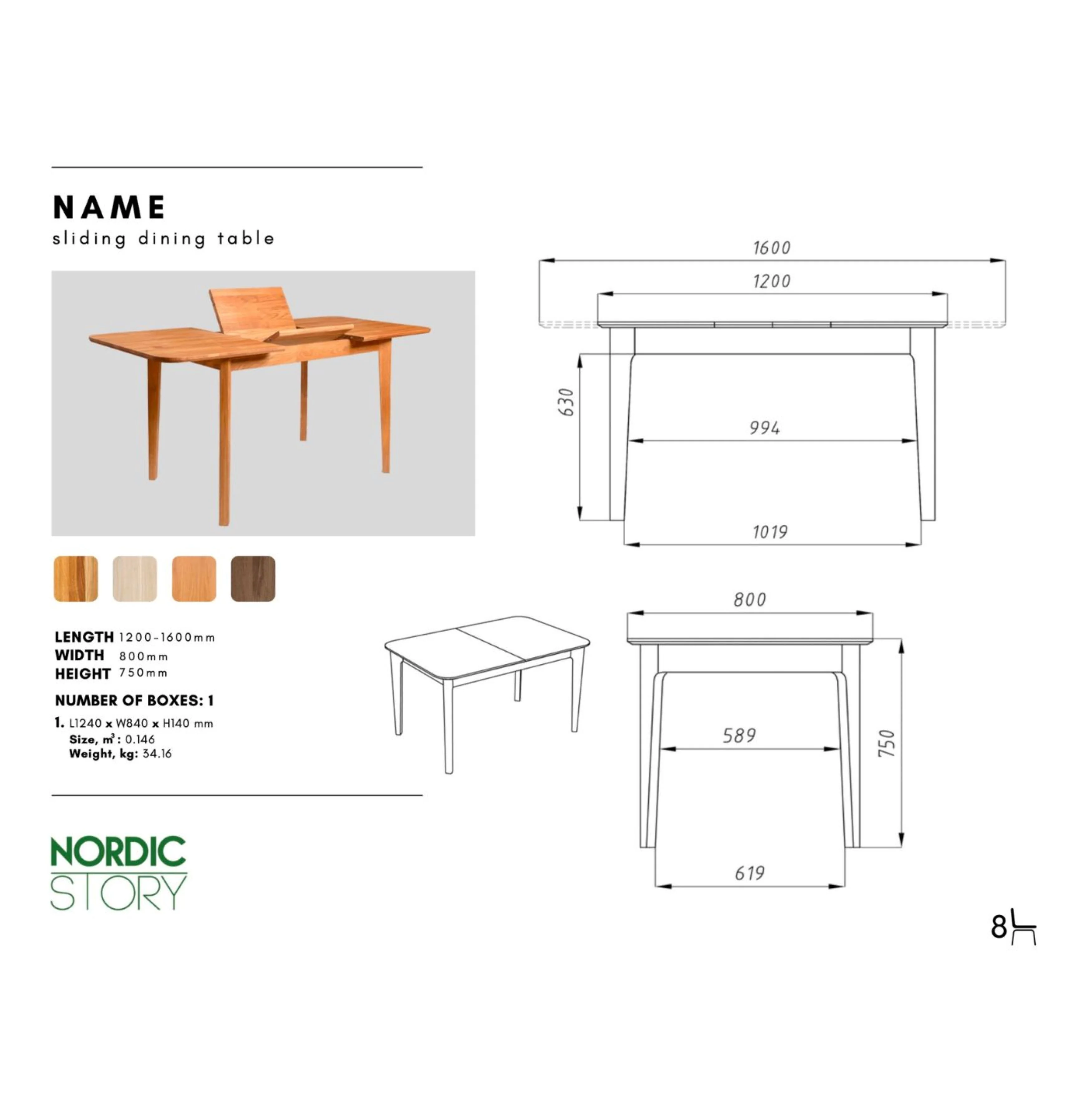 Table à manger extensible en bois massif de chêne France - NordicStory - Image 18