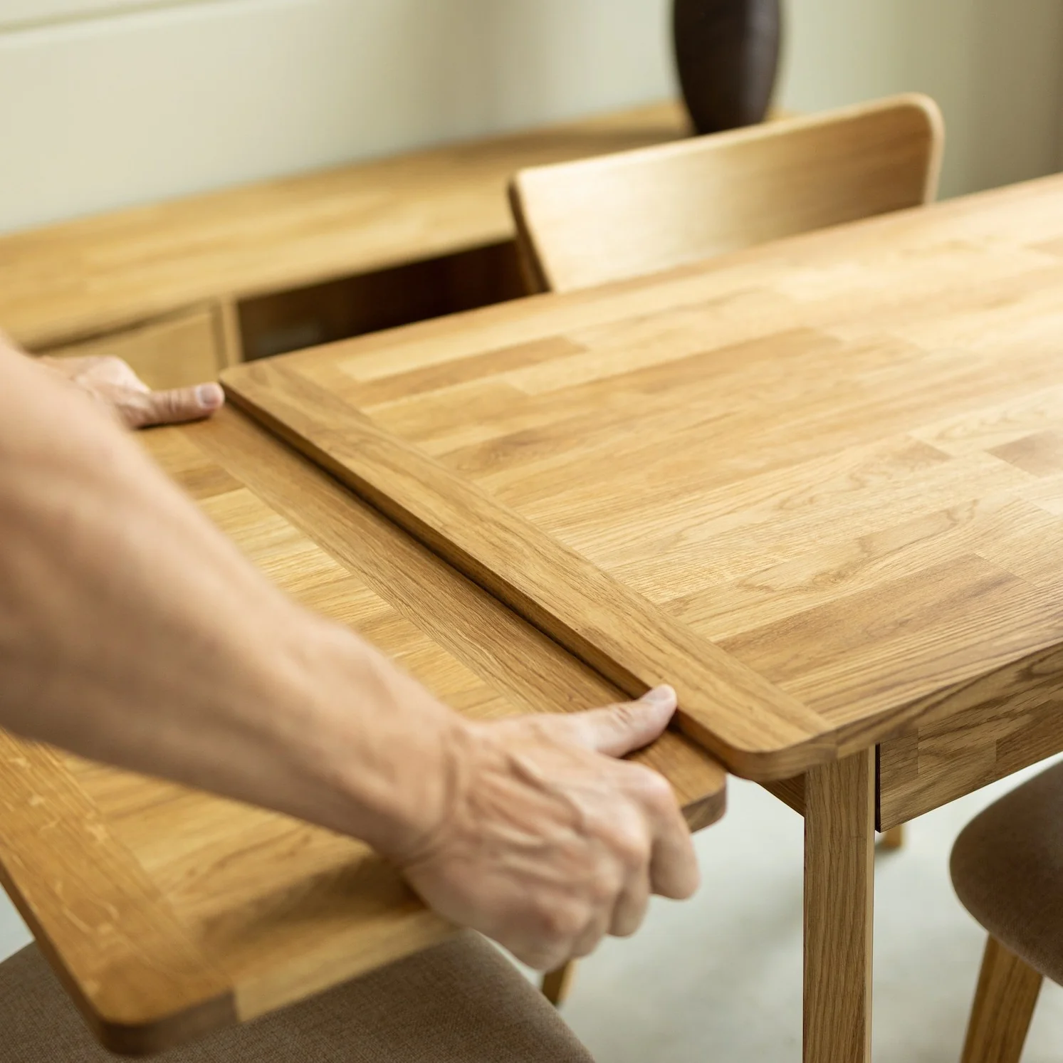 Table à manger extensible en chêne massif Mini 1 - NordicStory - Image 7