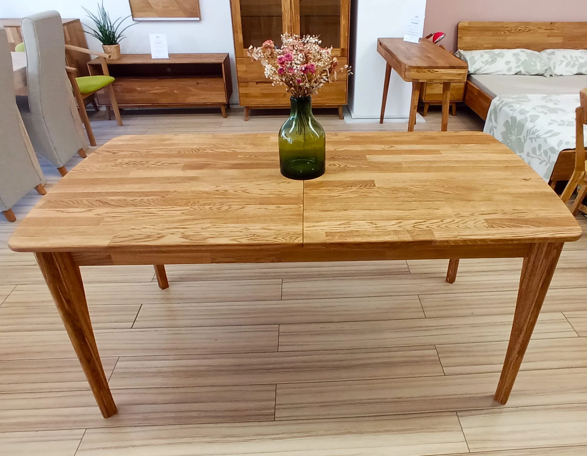 Table à manger extensible en bois massif de chêne Monty - NordicStory - Image 17