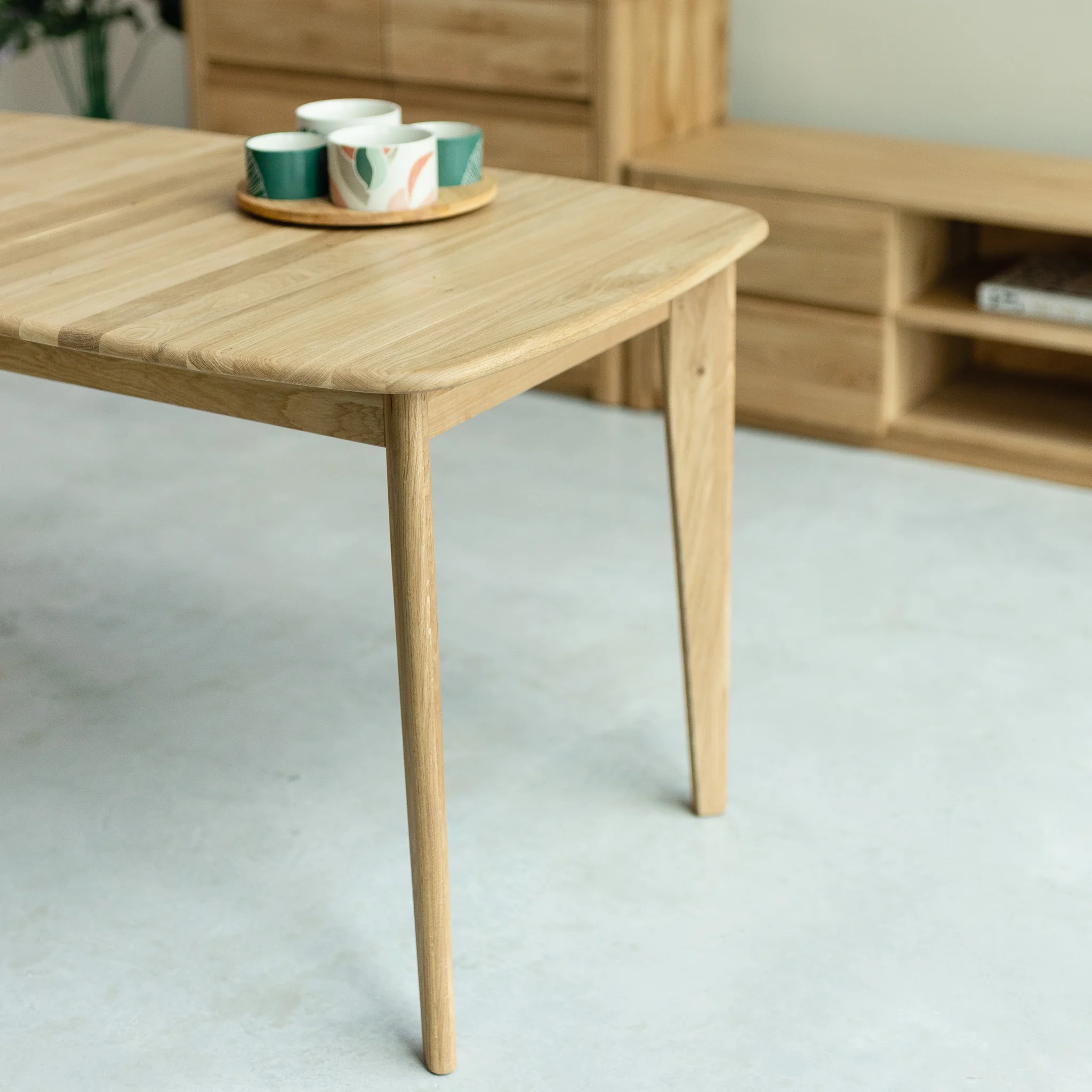 Table à manger extensible en bois massif de chêne Monty - NordicStory - Image 3