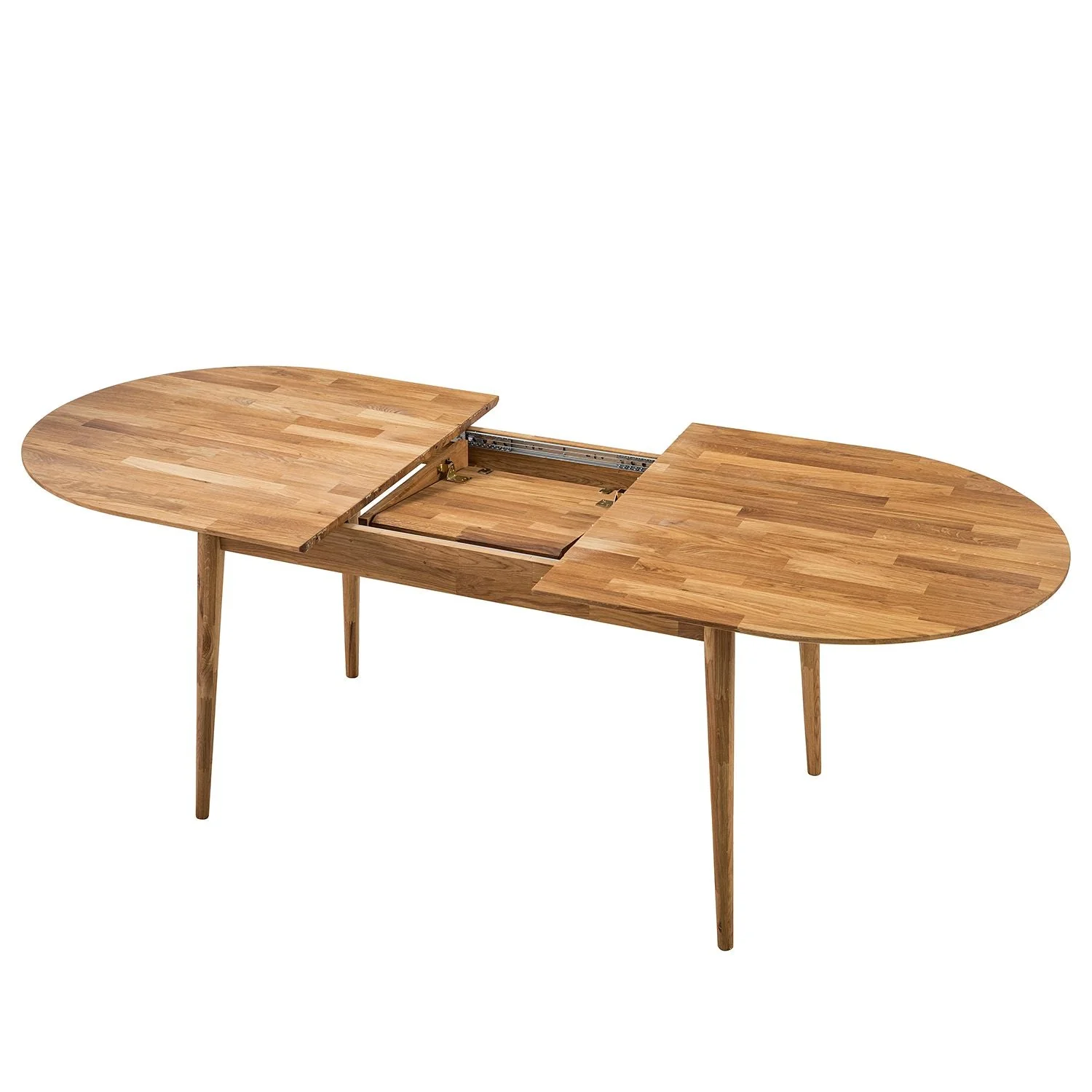Table à manger ovale extensible en chêne massif Escandi 2 - NordicStory - Image 12