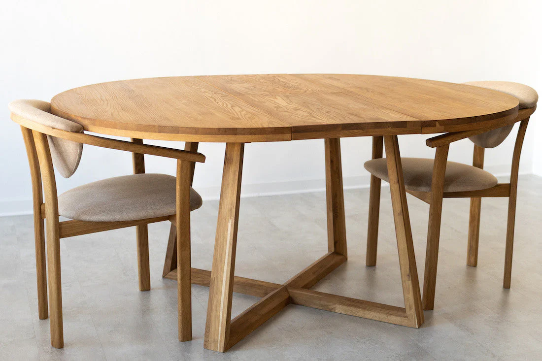 Table à manger ronde extensible en chêne massif MOBY - NordicStory - Image 16