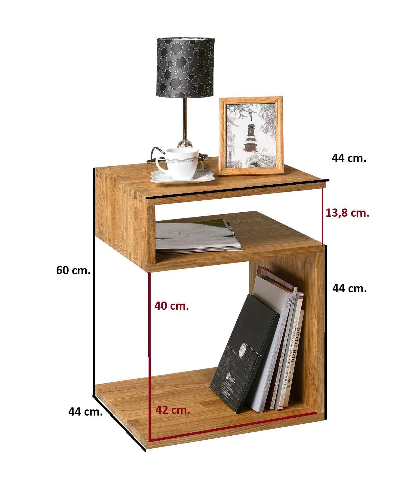 Table d’appoint en bois massif de chêne Sofi – NordicStory - Image 14