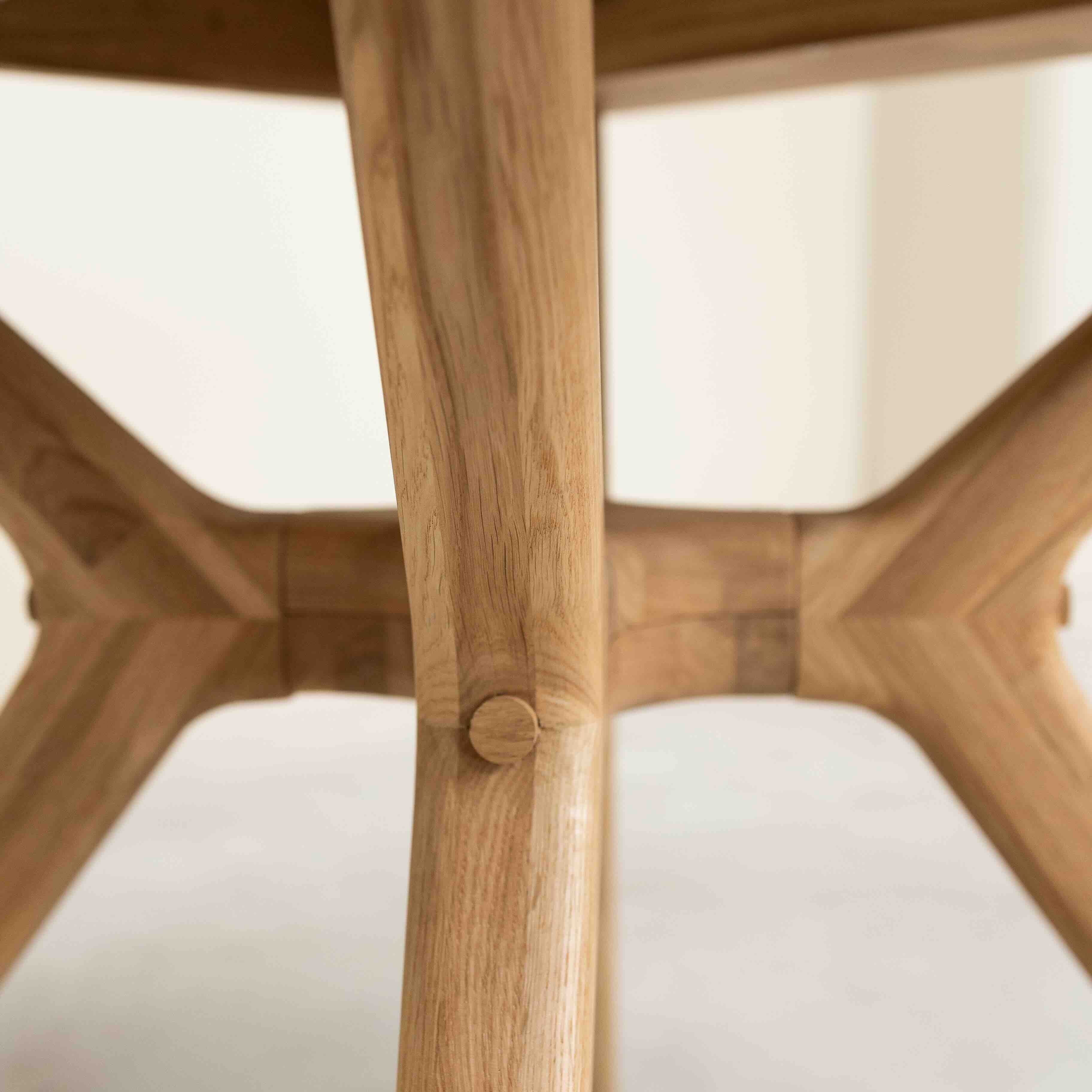 Table à manger ronde extensible en bois massif de chêne Carmen - NordicStory - Image 6