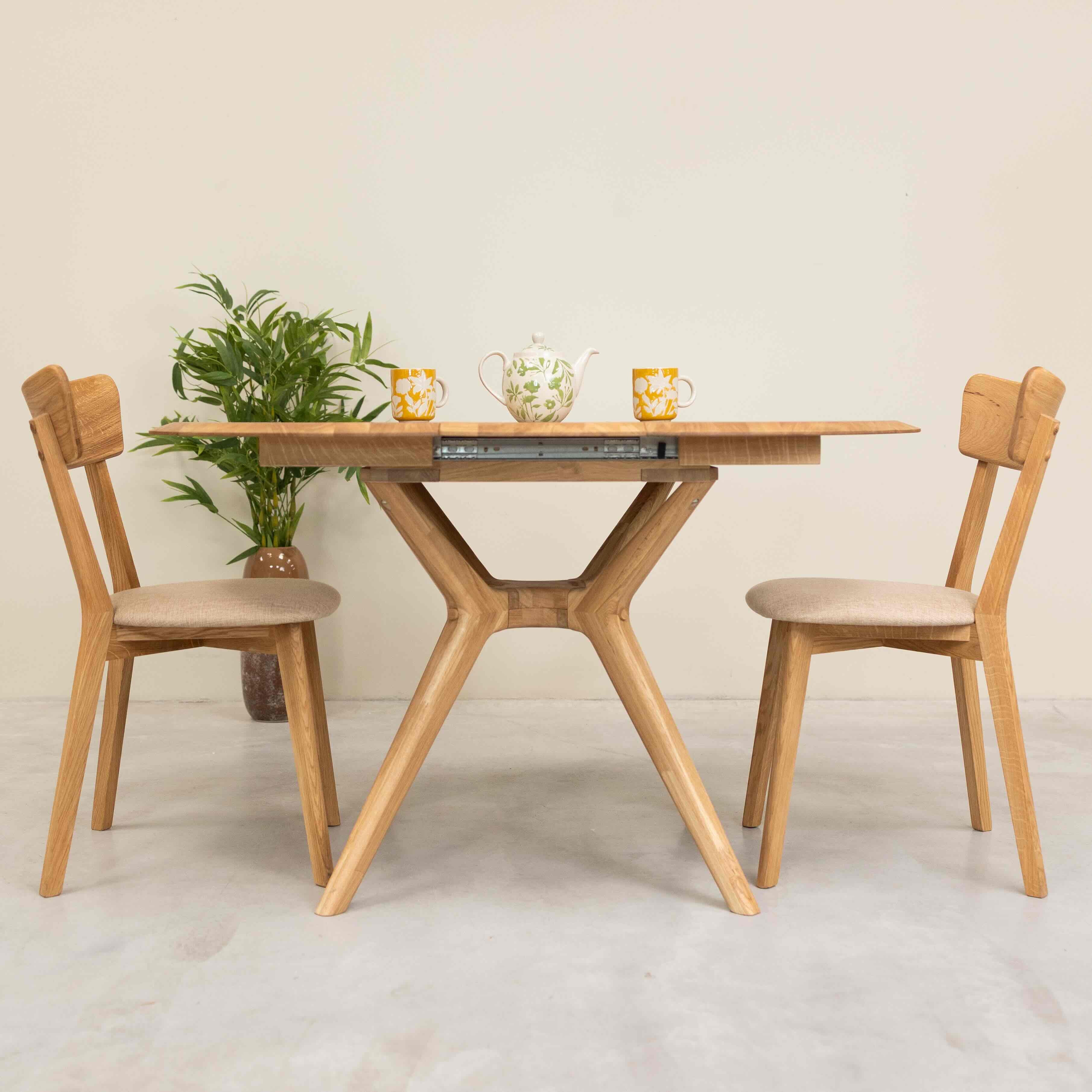 Table à manger ronde extensible en bois massif de chêne Carmen - NordicStory - Image 8
