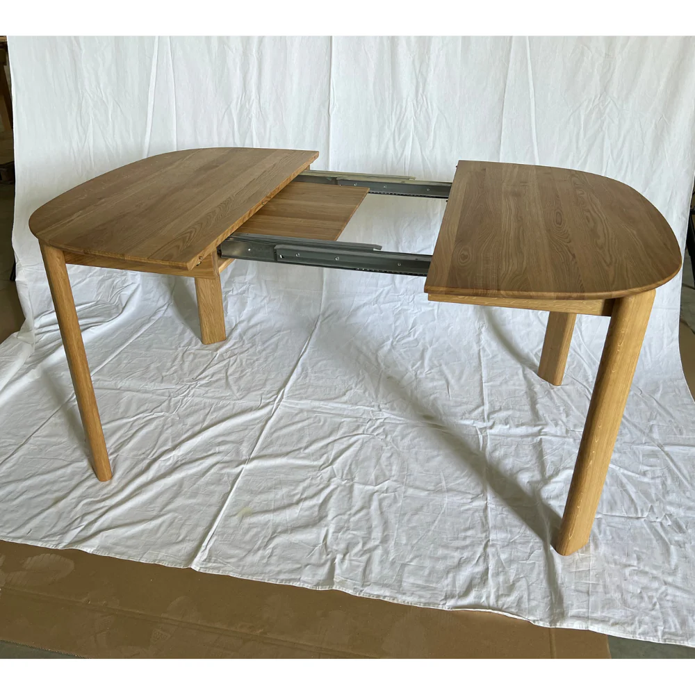 Table à manger ronde extensible en bois massif de chêne Victoria - VESKOR - Image 14