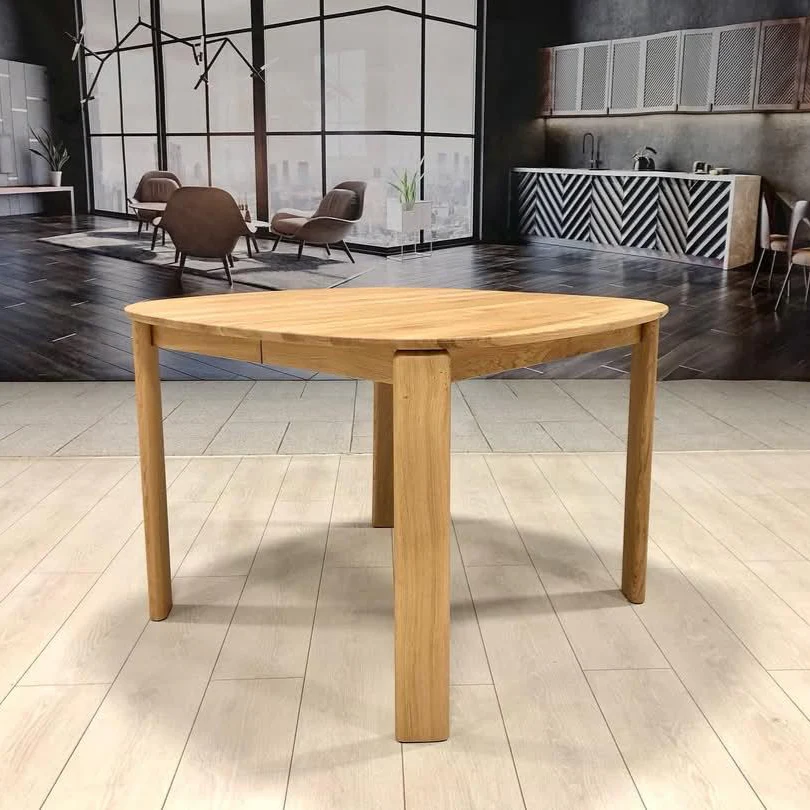 Table à manger ronde extensible en bois massif de chêne Victoria - VESKOR - Image 4