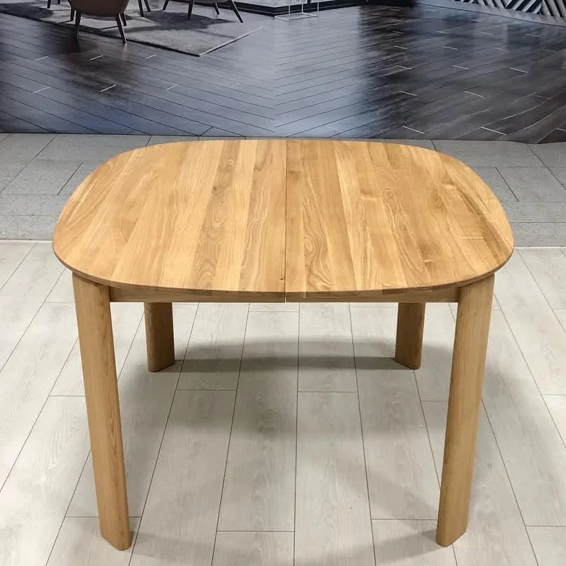 Table à manger ronde extensible en bois massif de chêne Victoria - VESKOR - Image 9