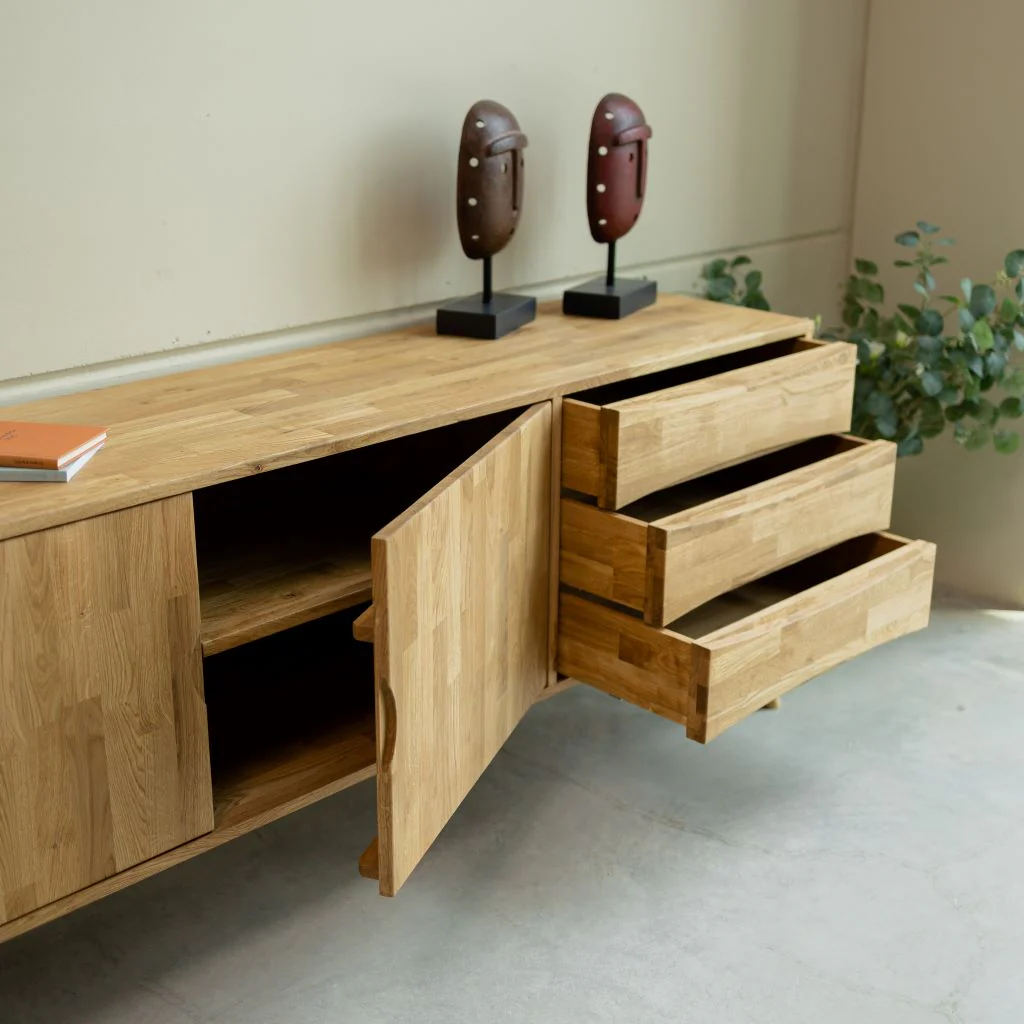 Buffet en bois massif de chêne Malmo – VESKOR - Image 2