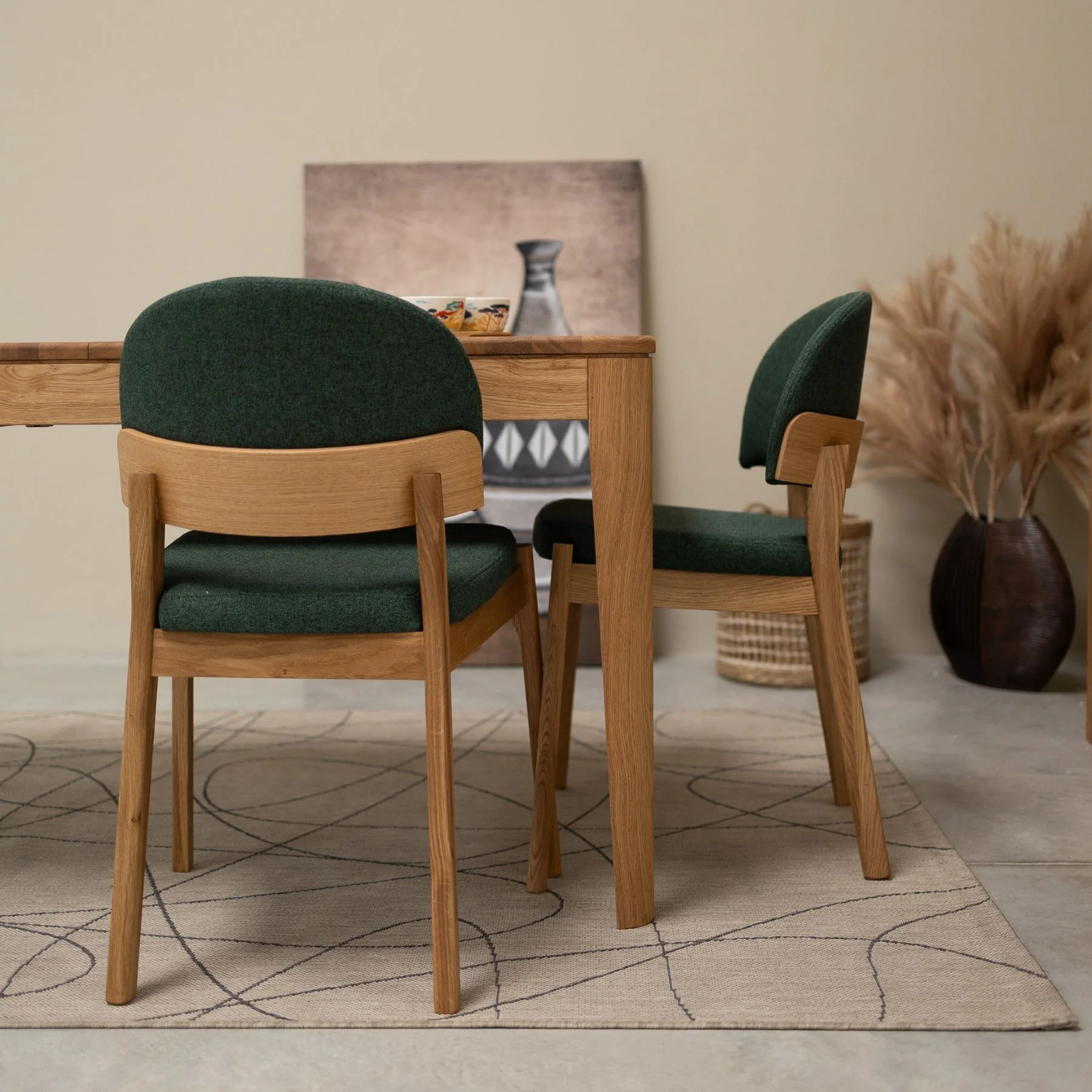 Chaise en bois massif de chêne Astrid, revêtement - Lot de 2 ou 4 chaises - VESKOR - Image 28