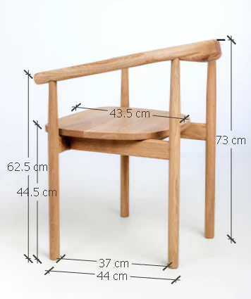 Chaise en bois massif de chêne Léa - Lot de 2 ou 4 chaises - VESKOR - Image 10
