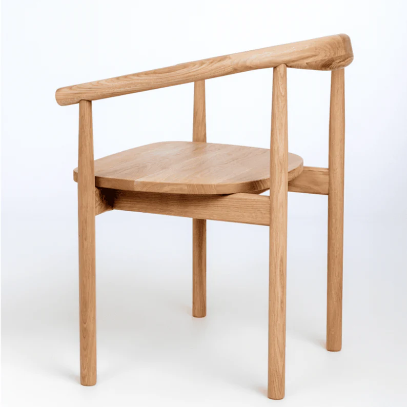 Chaise en bois massif de chêne Léa - Lot de 2 ou 4 chaises - VESKOR - Image 4