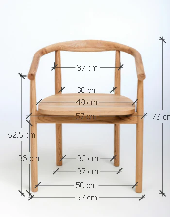 Chaise en bois massif de chêne Léa - Lot de 2 ou 4 chaises - VESKOR - Image 9