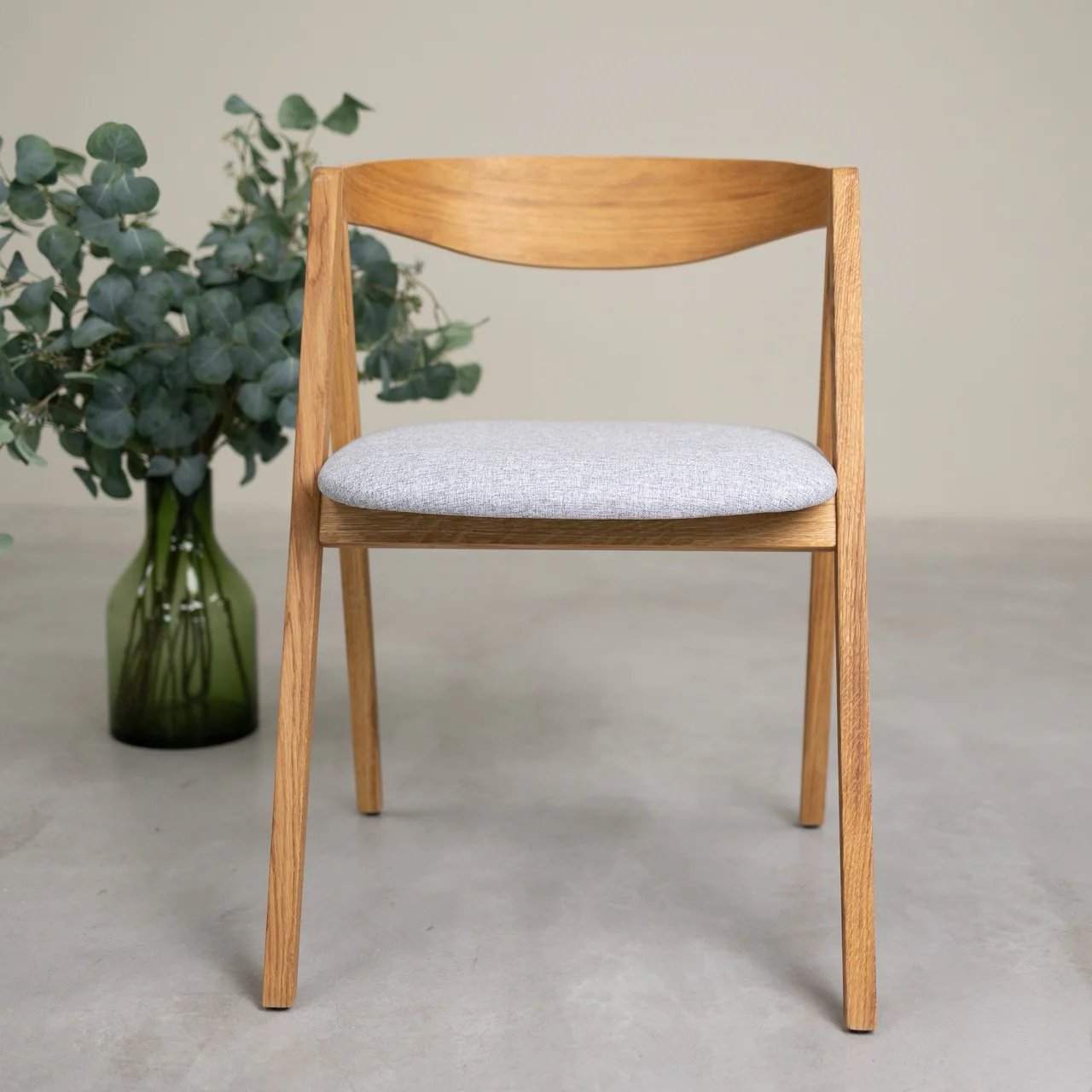 Chaise en bois massif de chêne naturel Oscar, revêtement - Lot de 2 ou de 4 chaises - VESKOR - Image 15