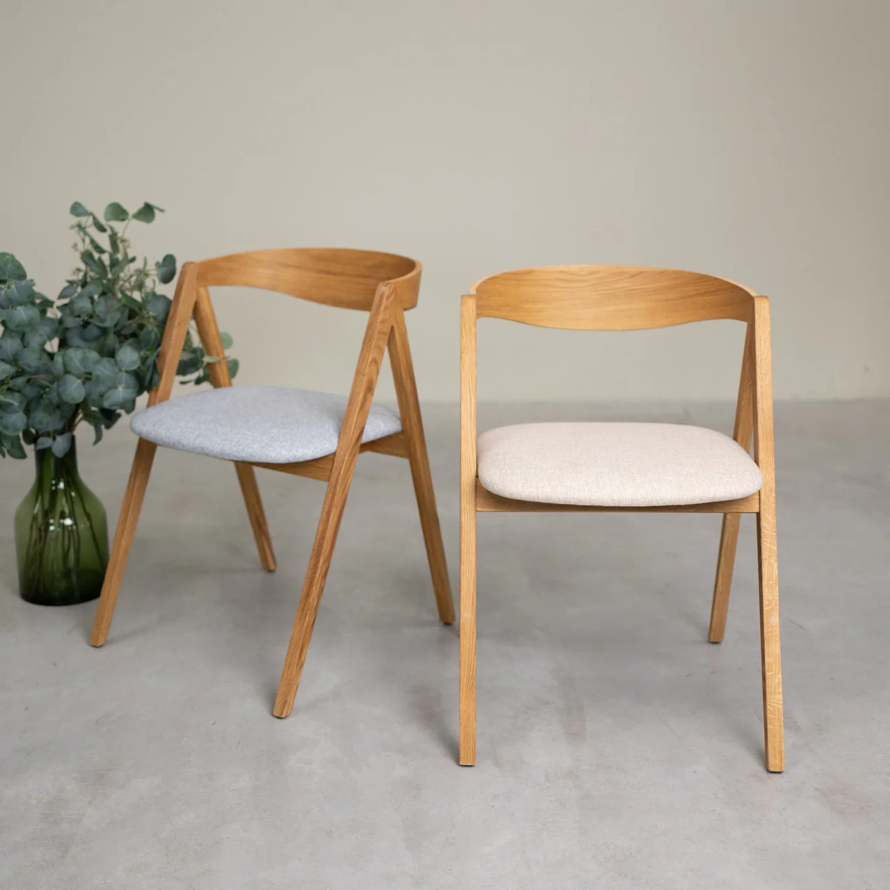 Chaise en bois massif de chêne naturel Oscar, revêtement - Lot de 2 ou de 4 chaises - VESKOR - Image 21