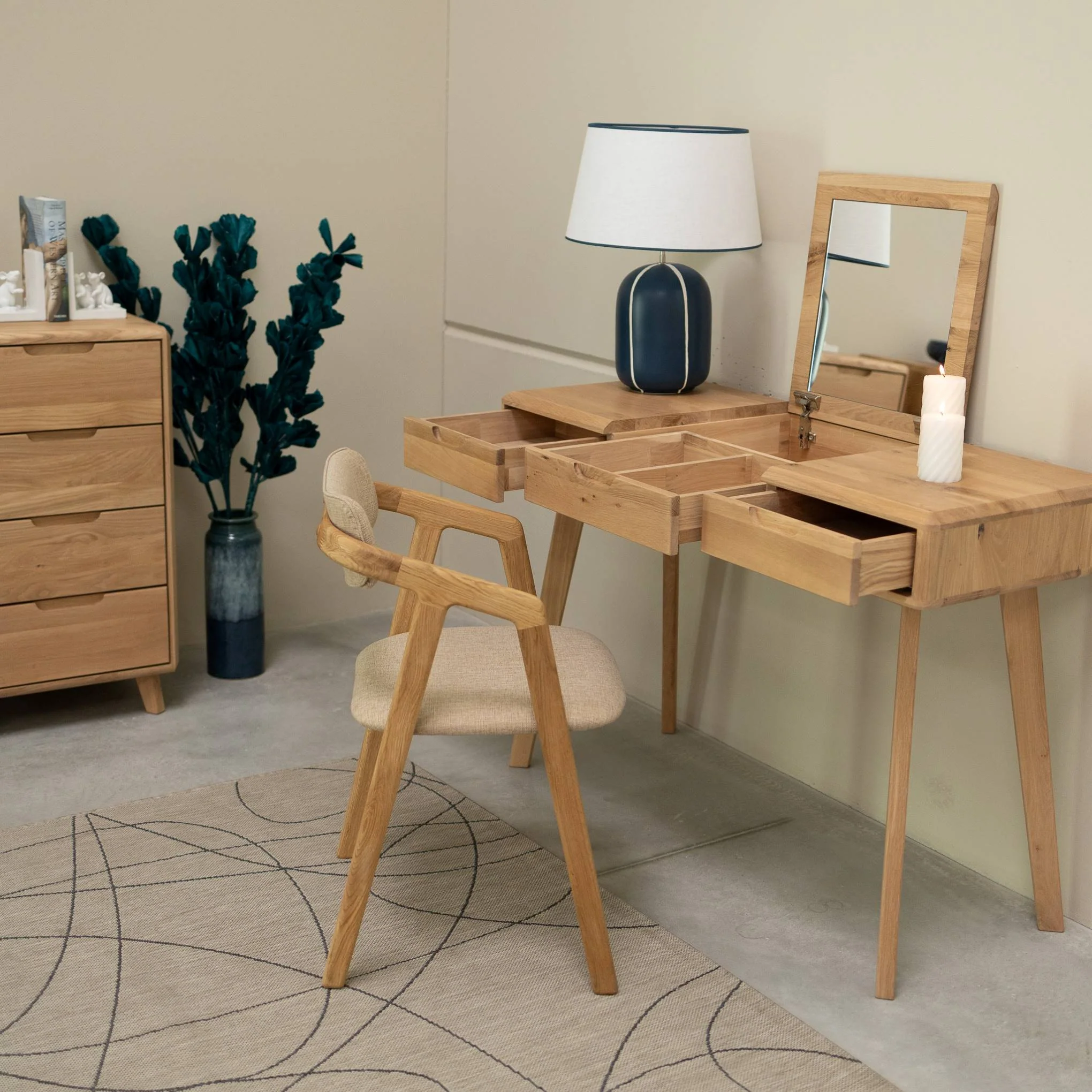 Coiffeuse en bois massif Suède 1 – VESKOR