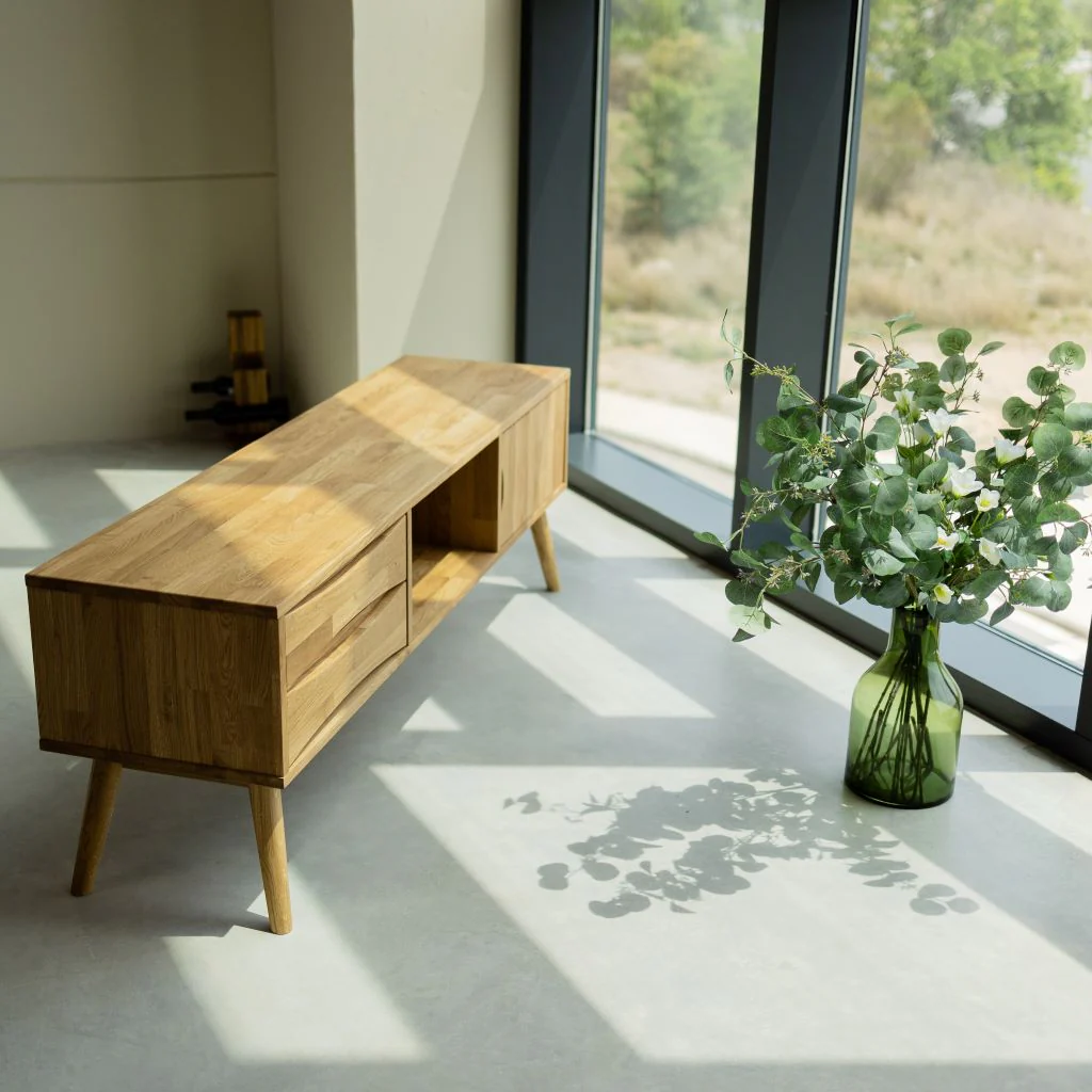 Meuble TV en bois massif de chêne Malmo – VESKOR - Image 8