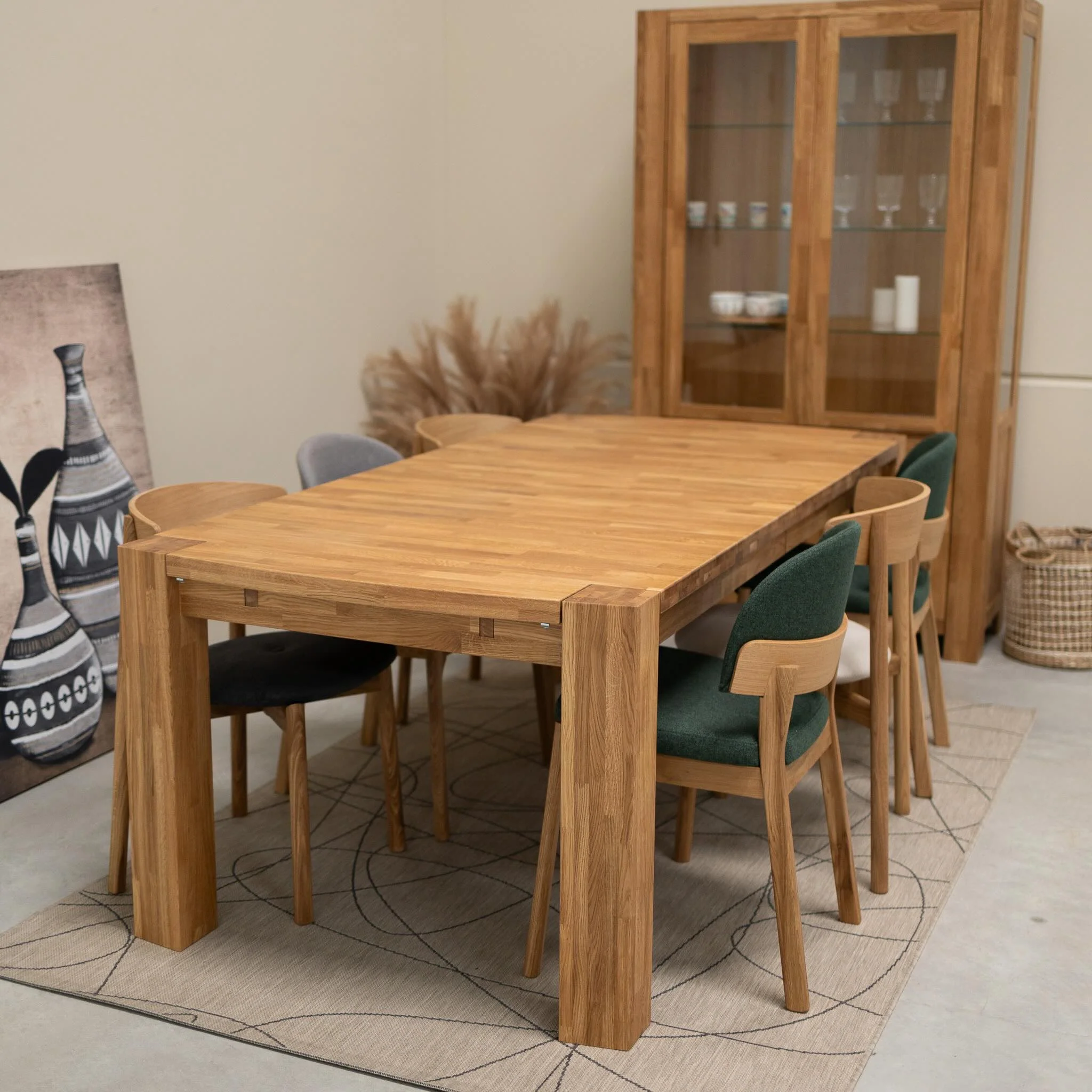 Table à manger extensible en bois massif de chêne Balder - VESKOR - Image 12