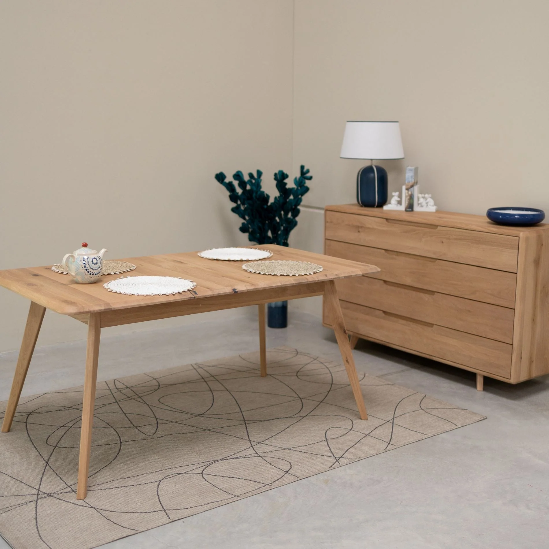 Table à manger extensible en bois massif Suède – VESKOR - Image 4