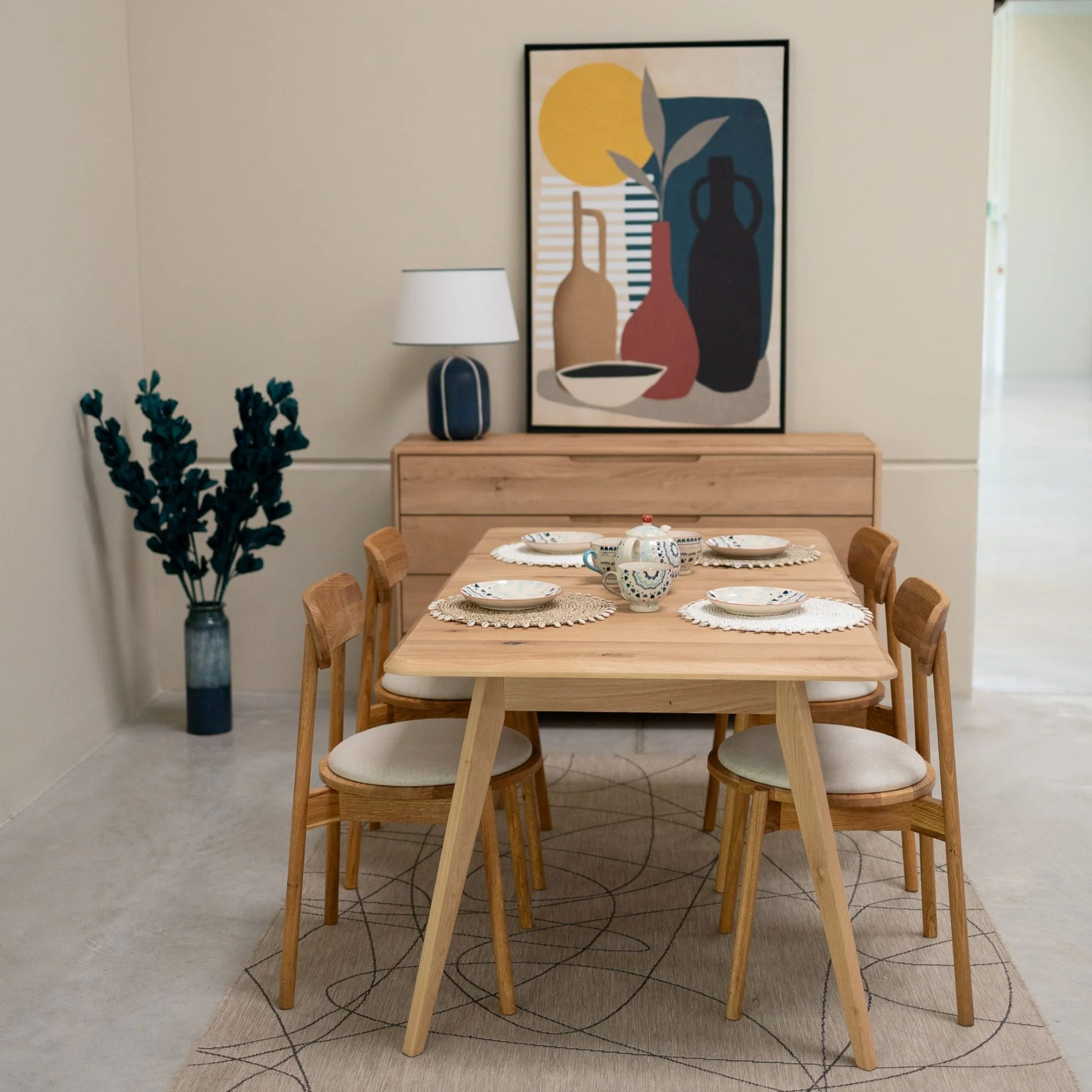 Table à manger extensible en bois massif Suède – VESKOR - Image 5