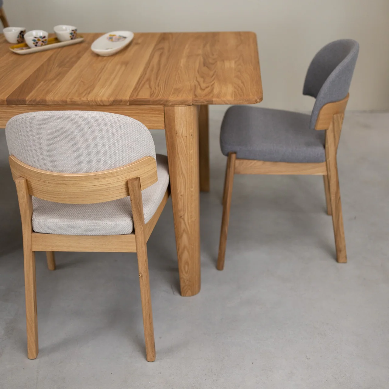Table à manger rectangulaire extensible en bois massif de chêne Kodama - VESKOR - Image 21